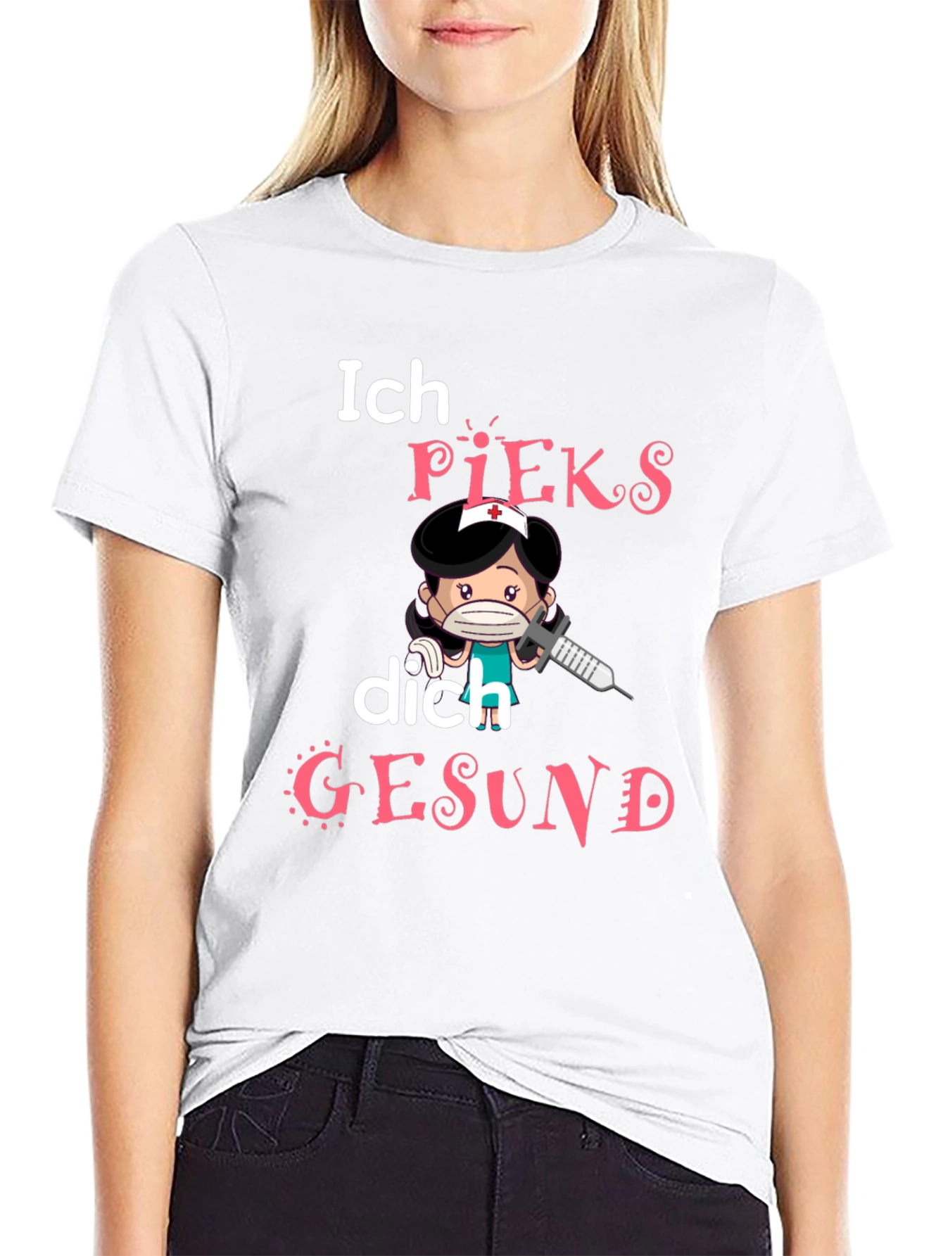 Ich Pieks Dich Gesund Funny Nurse T-Shirt
