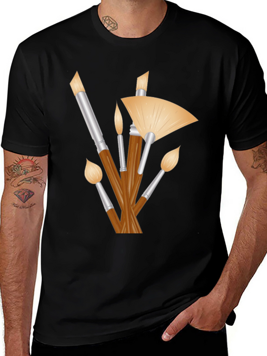 Paint Brush Graphic Tee - Artistic Style