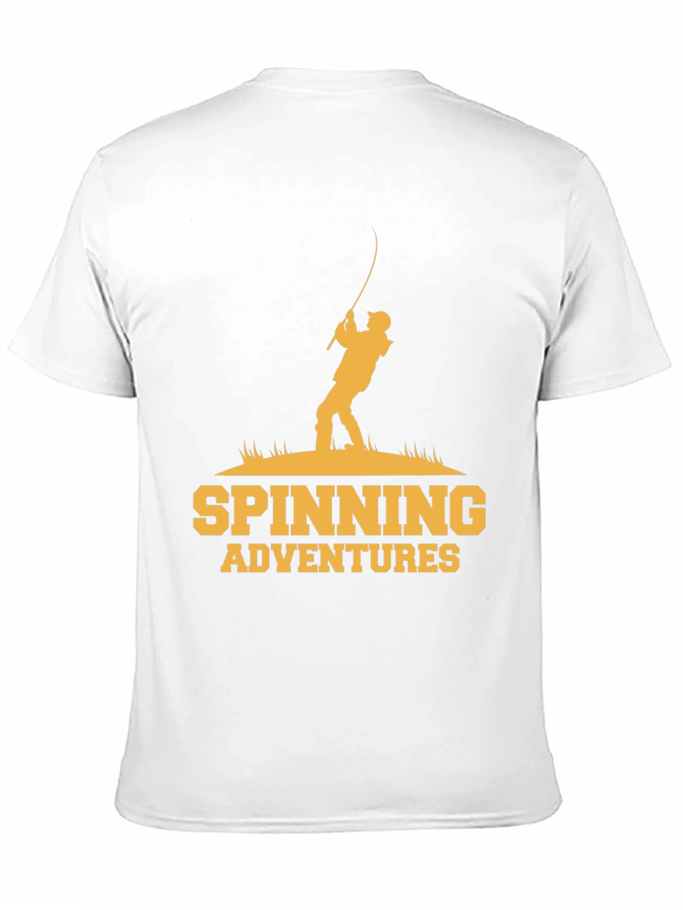Spinning Adventures Black Graphic Tee - Fishing Lovers Shirt