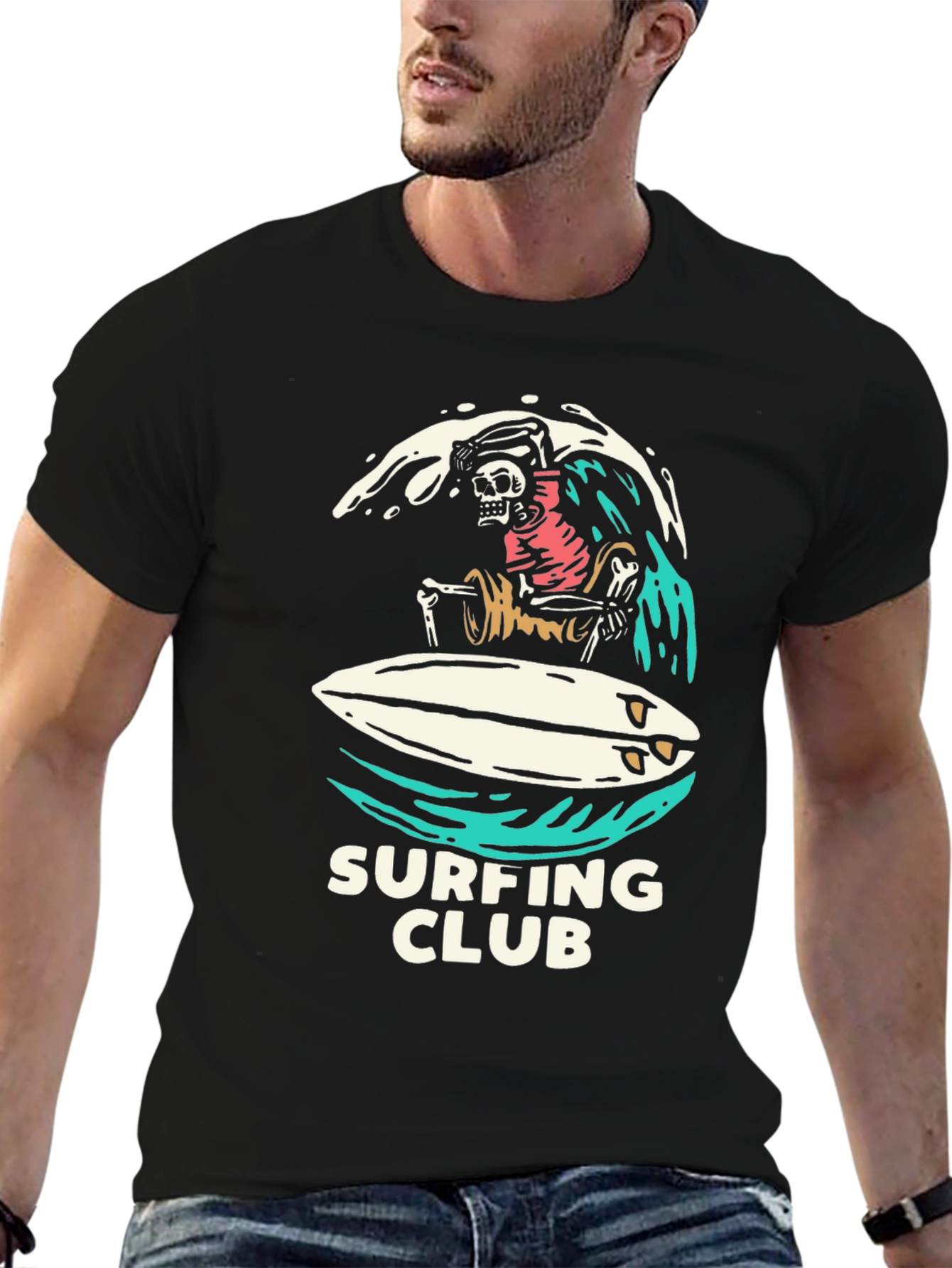 Surfing Club Skeleton T-Shirt
