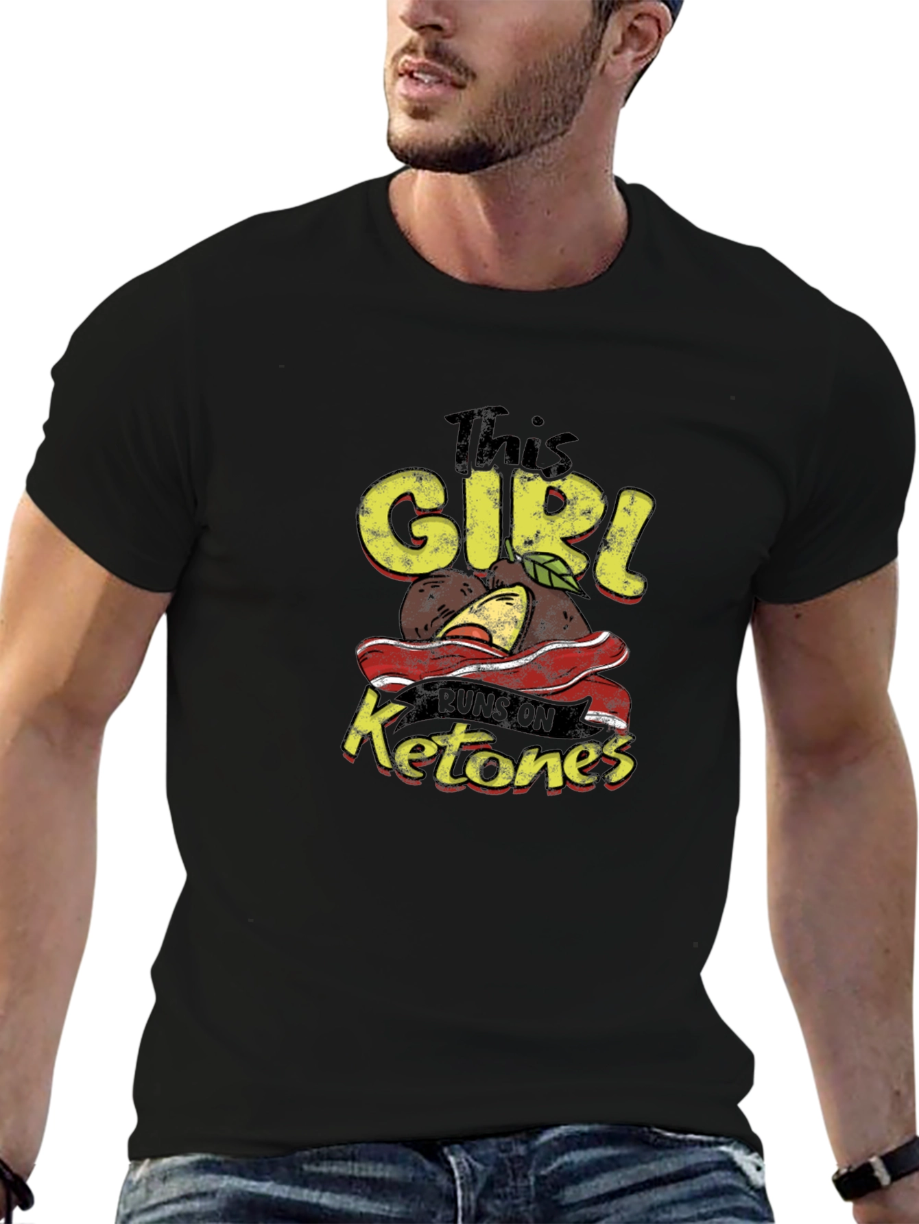 This Girl Runs on Ketones Black T-Shirt