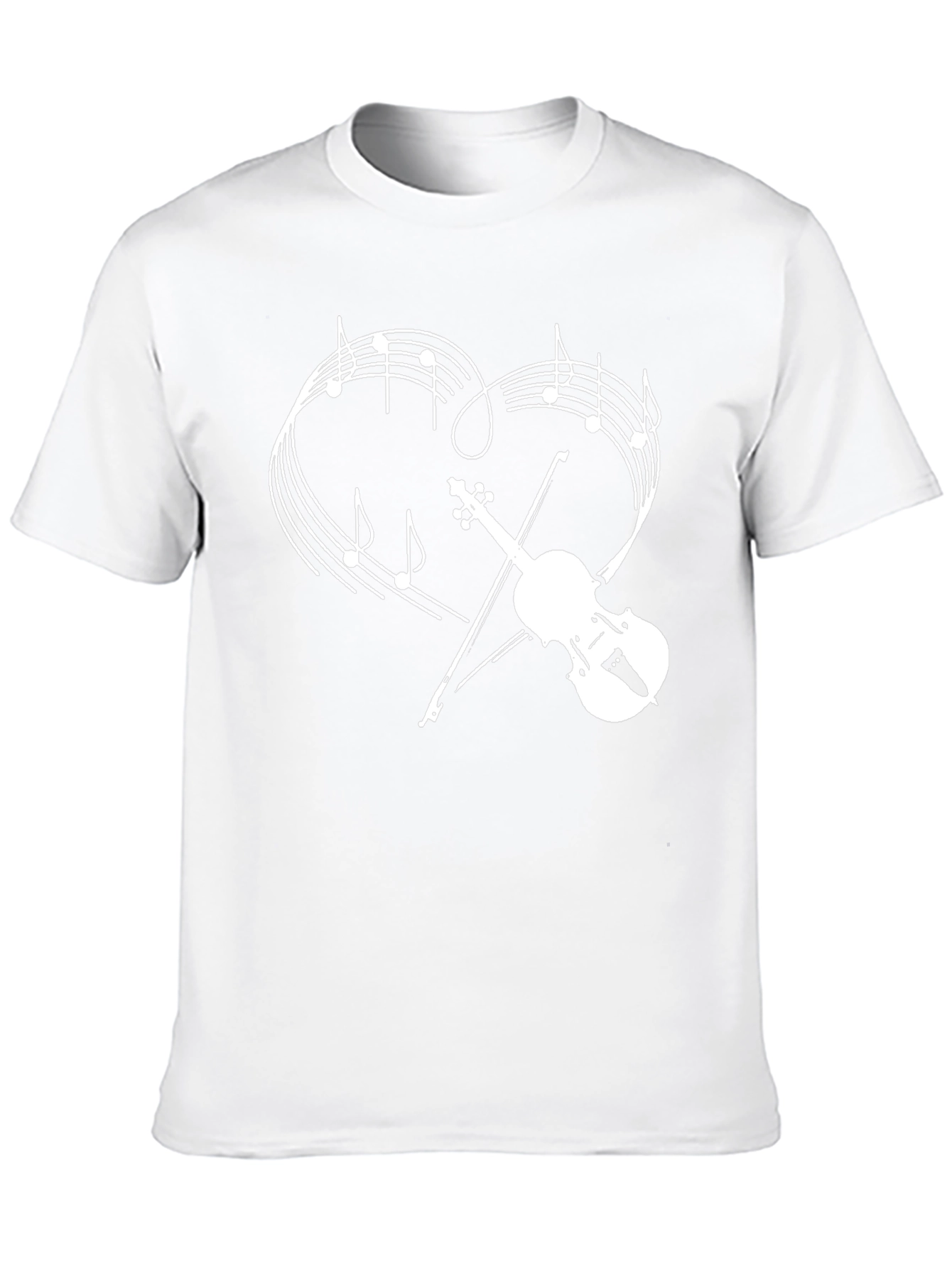 Music Lovers Violin Heart Graphic Tee
