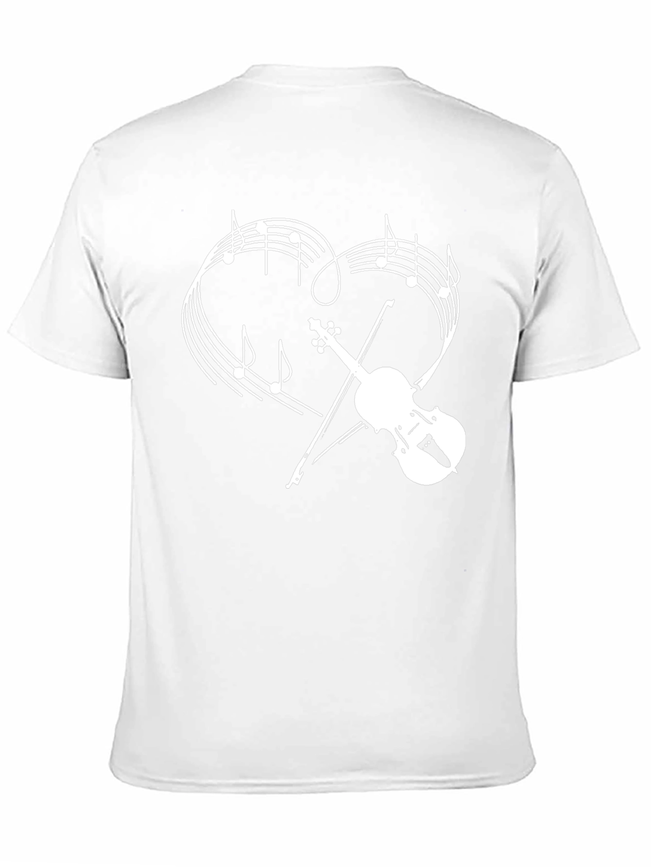 Music Lovers Violin Heart Graphic Tee