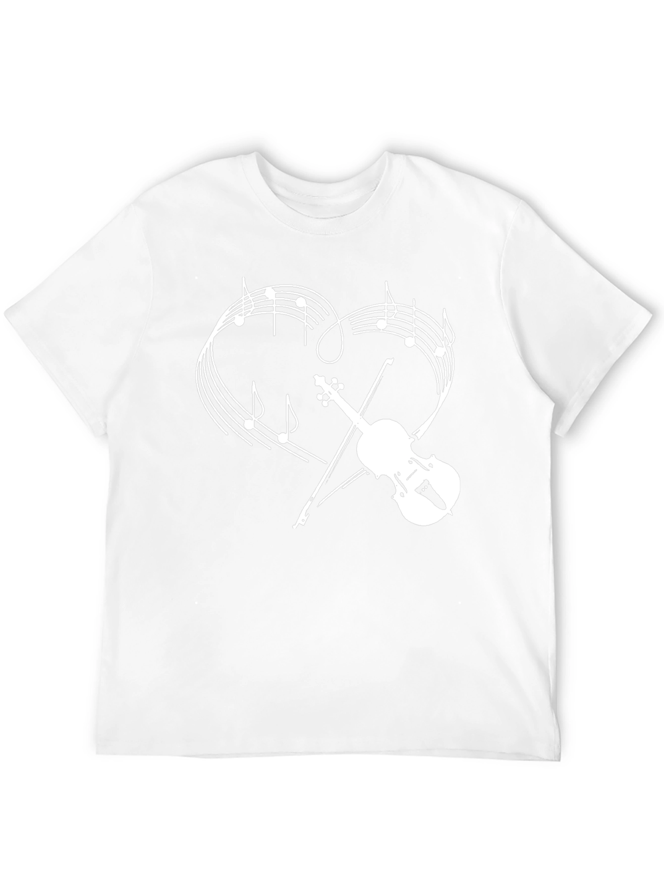 Music Lovers Violin Heart Graphic Tee