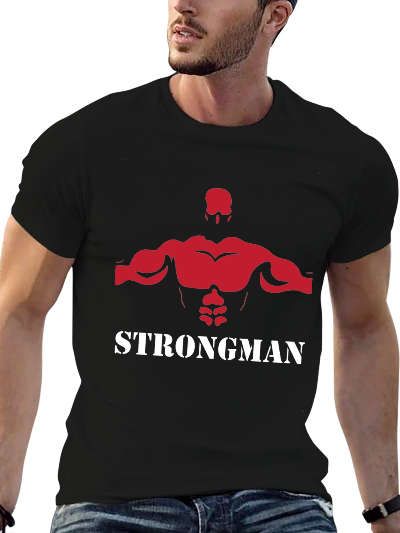 Strongman Graphic Tee - Black