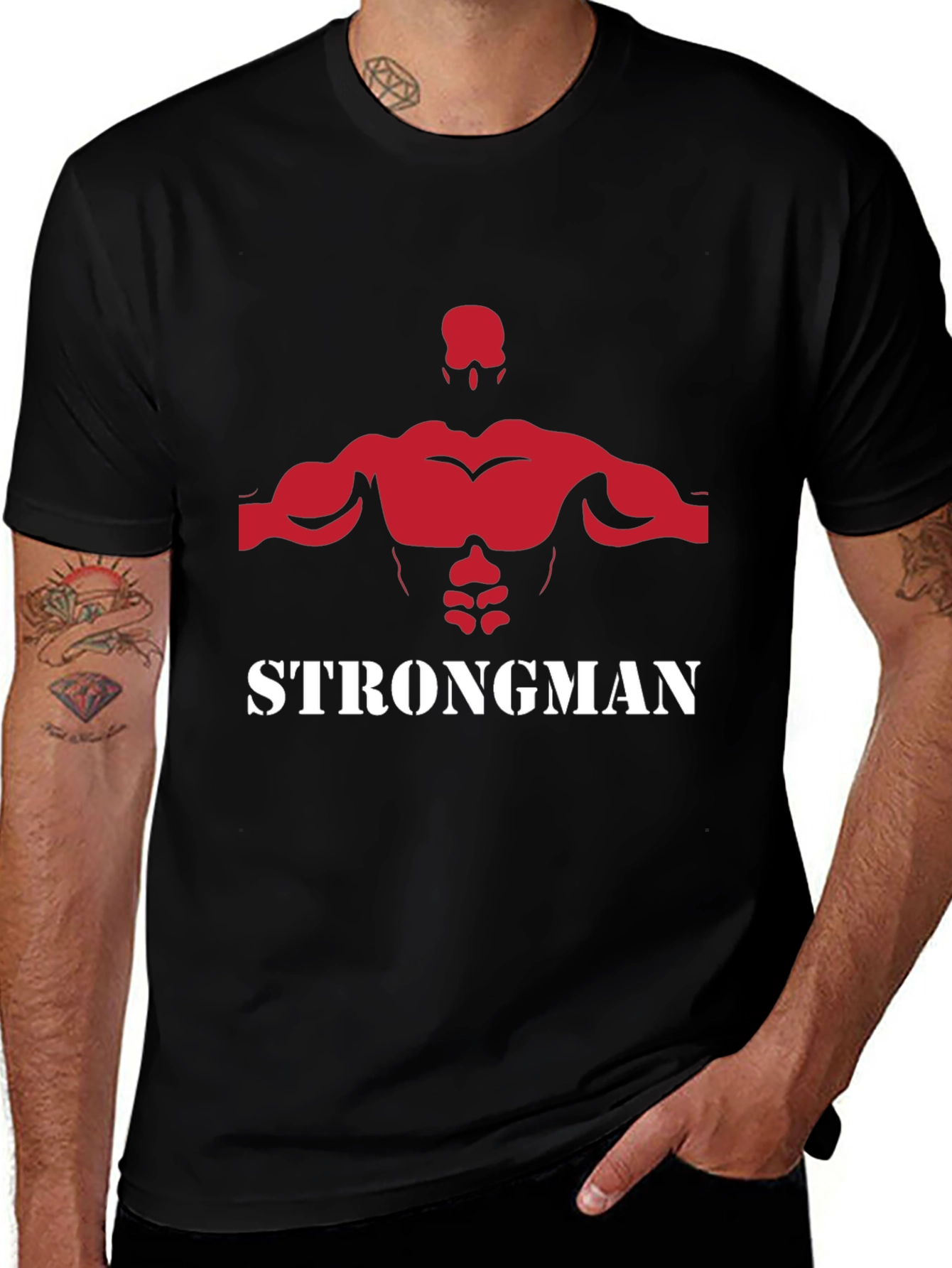 Strongman Graphic Tee - Black