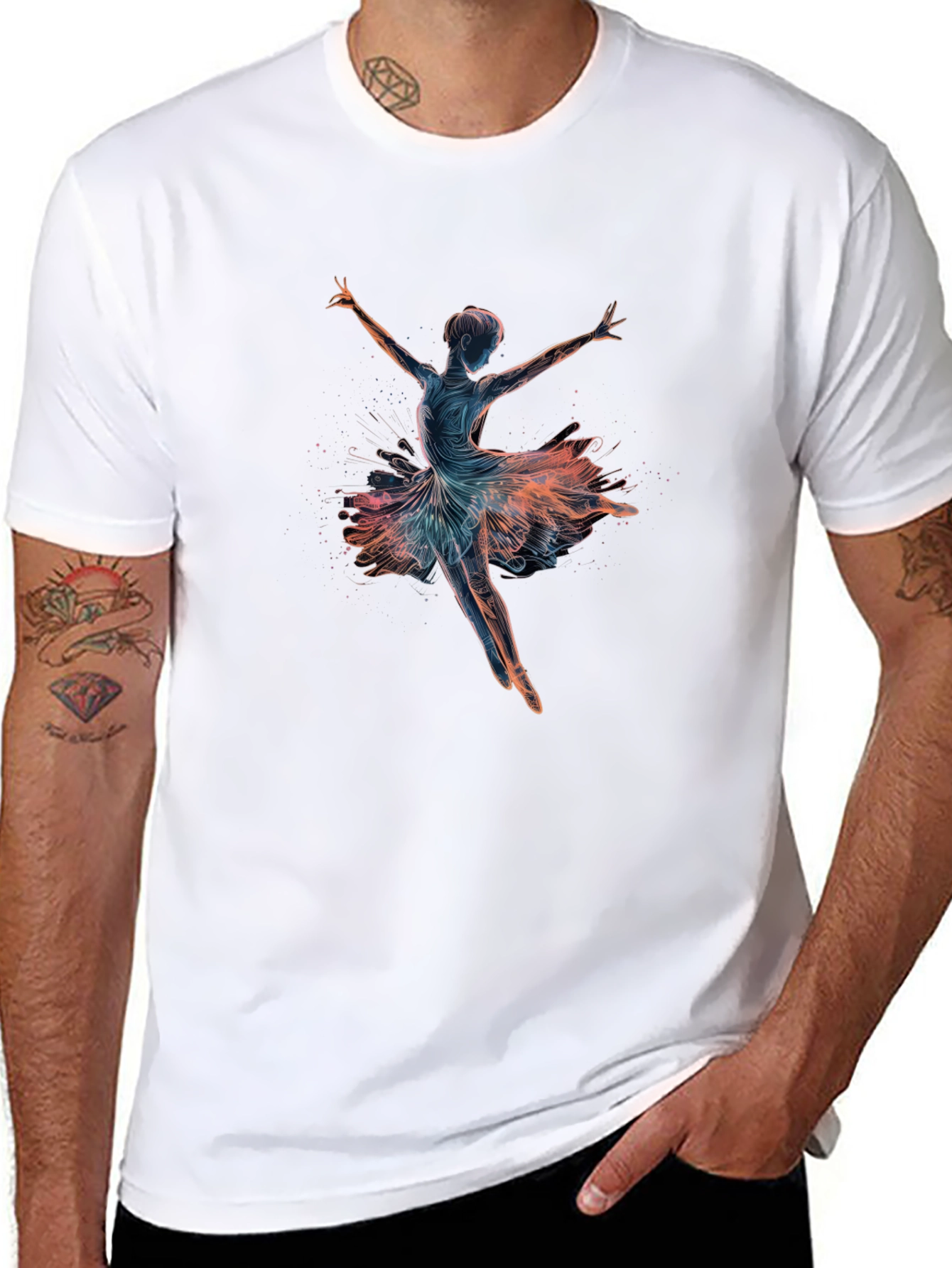 Ballerina Graphic Black T-Shirt