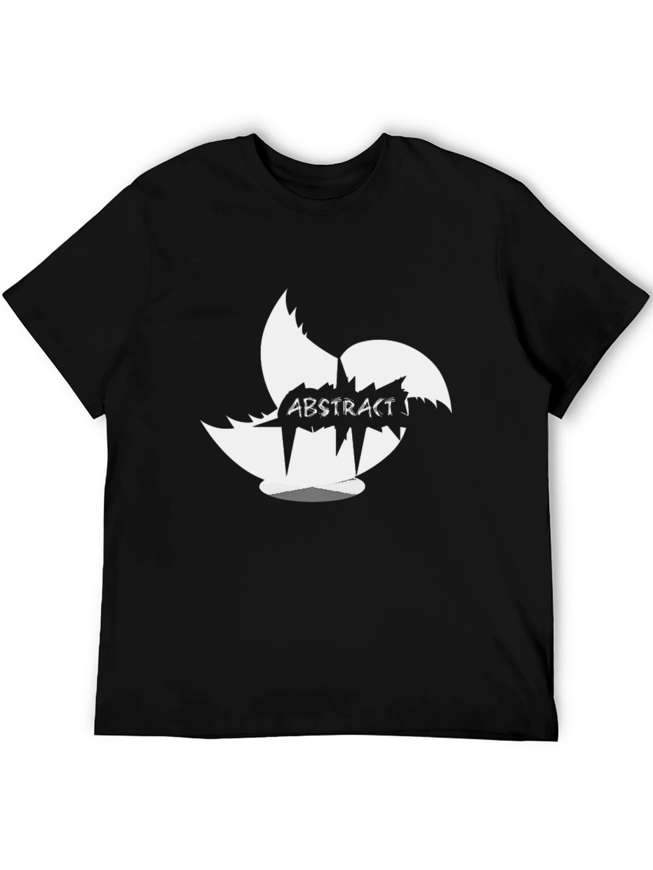 Abstract Art Graphic Print Black T-Shirt