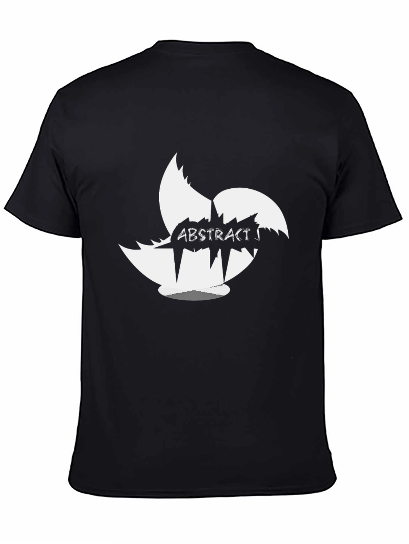 Abstract Art Graphic Print Black T-Shirt