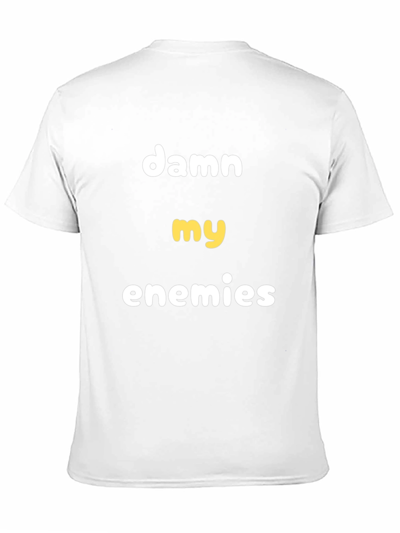 Damn My Enemies Graphic T-Shirt - Black Cotton Tee