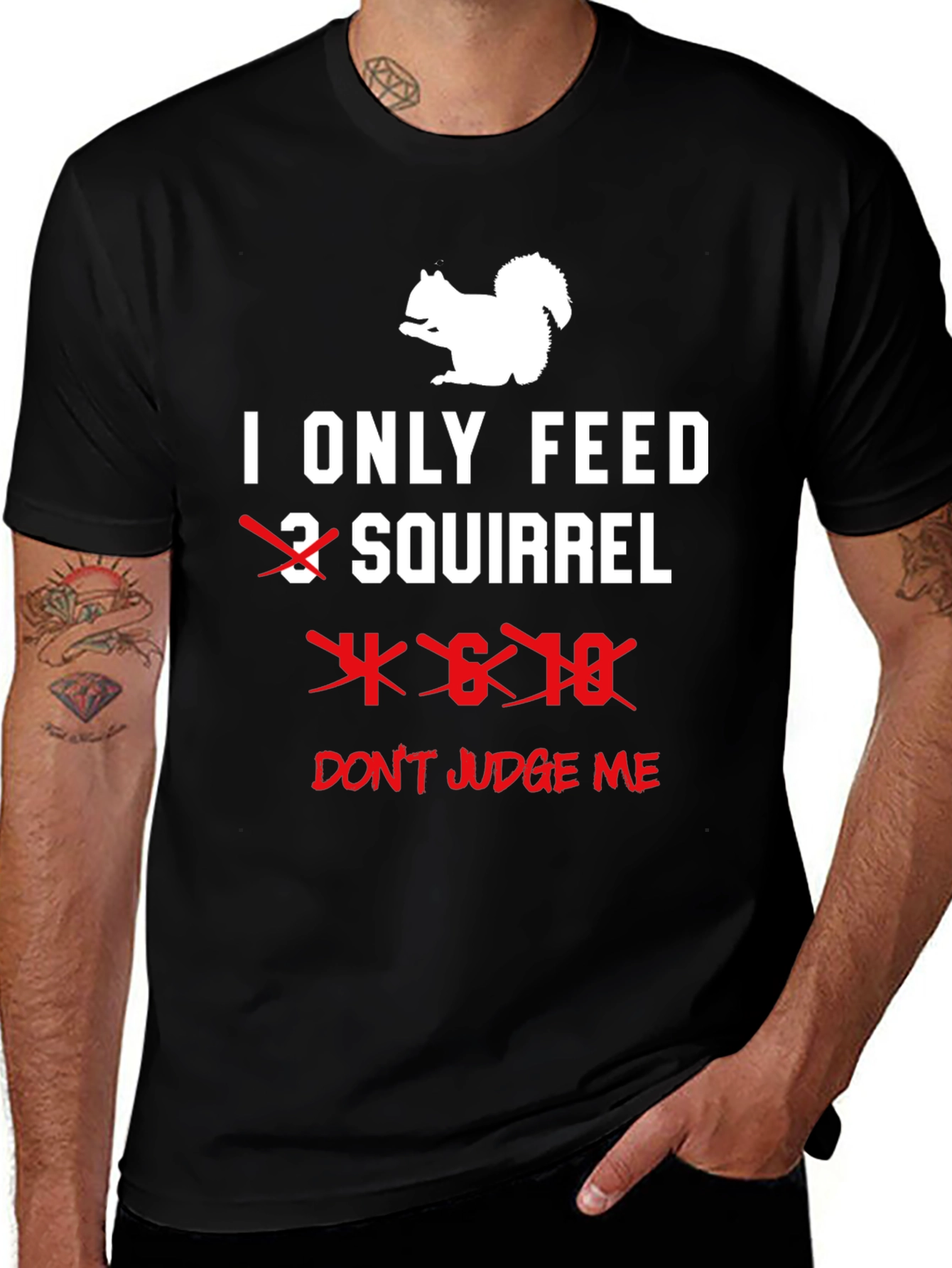 Funny Squirrel Lover T-Shirt - Dont Judge Me
