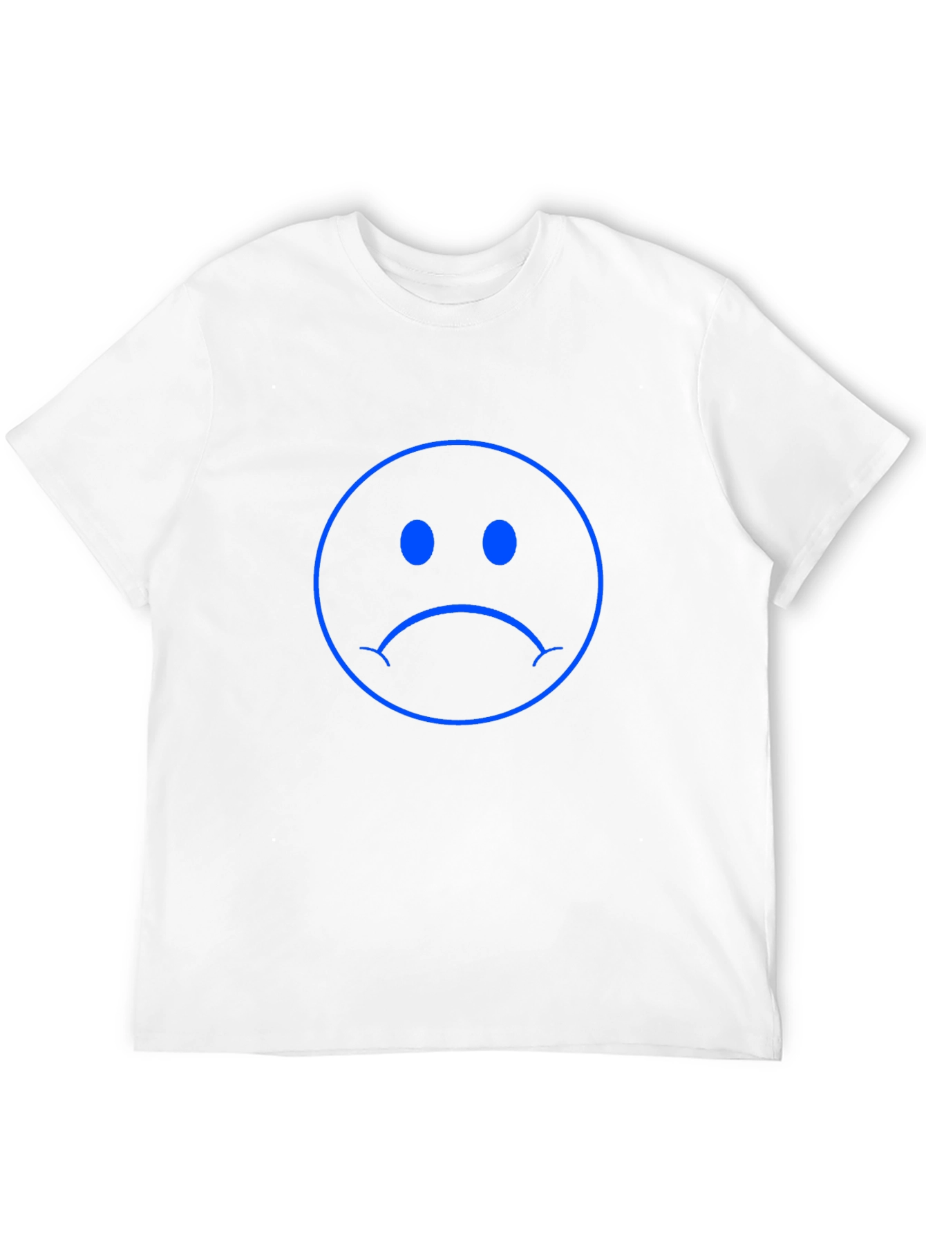 Sad Face Graphic Tee - Black Cotton Comfort