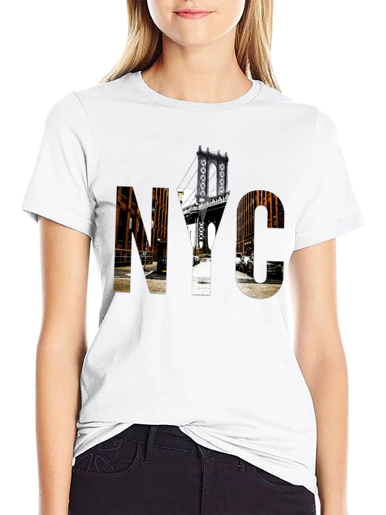 NYC Bridge Graphic T-Shirt