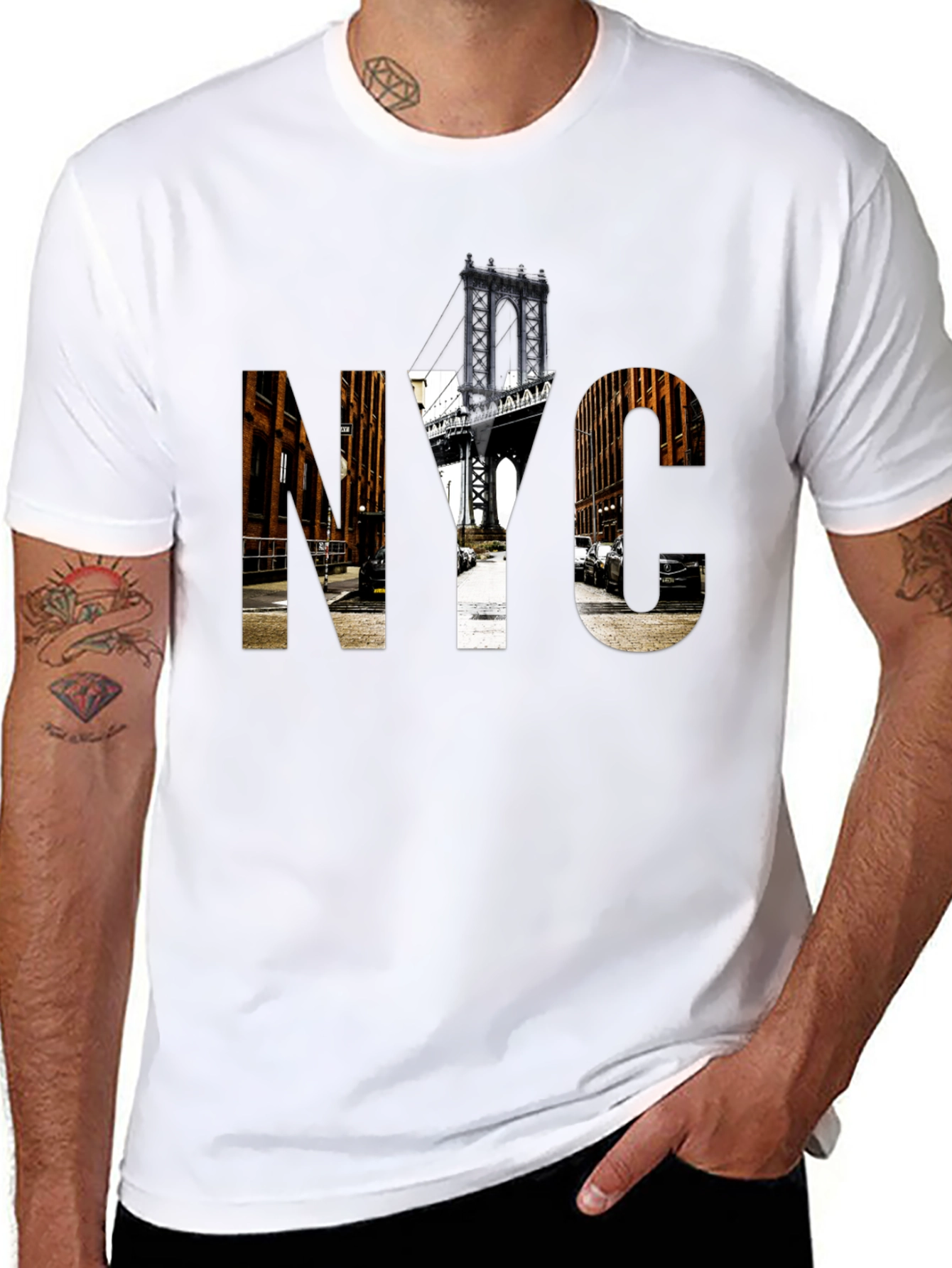 NYC Bridge Graphic T-Shirt