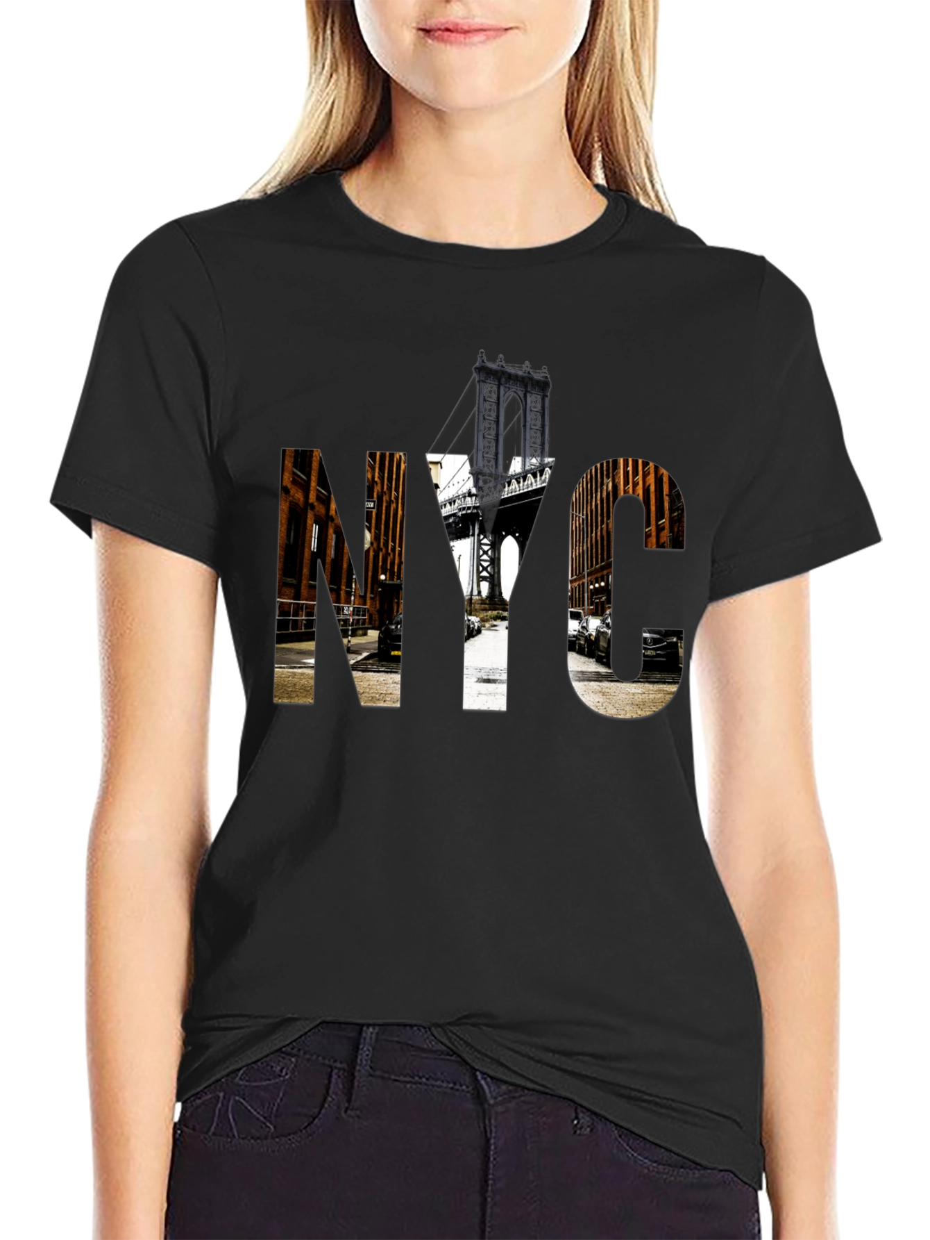 NYC Bridge Graphic T-Shirt