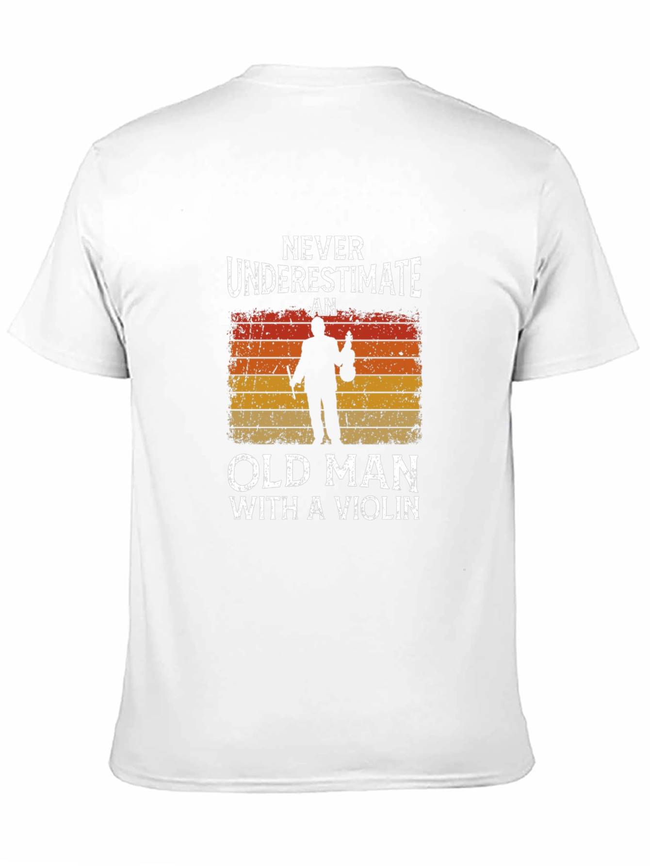 Old Man Violinist Graphic Tee - Music Lover T-Shirt