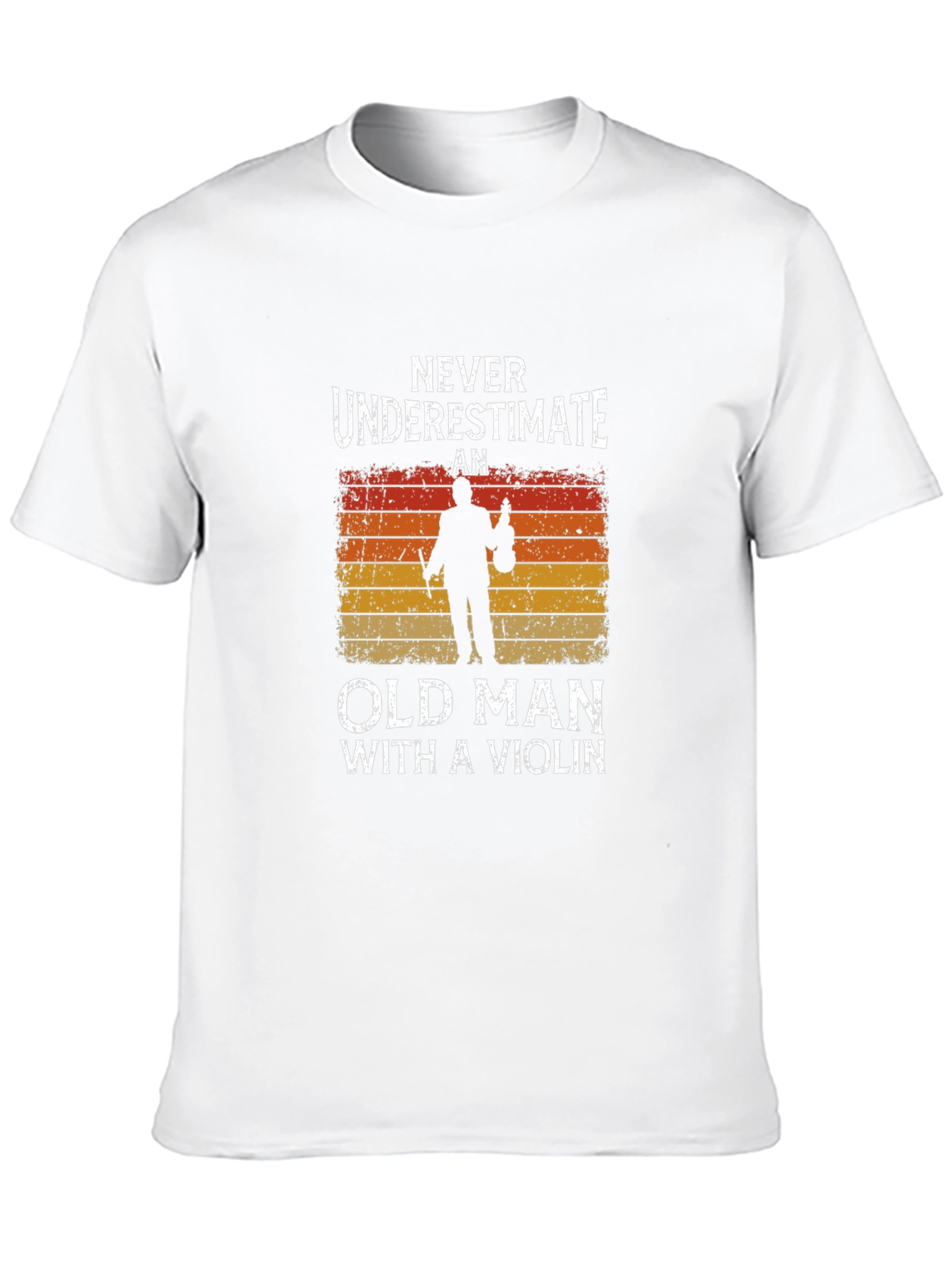 Old Man Violinist Graphic Tee - Music Lover T-Shirt