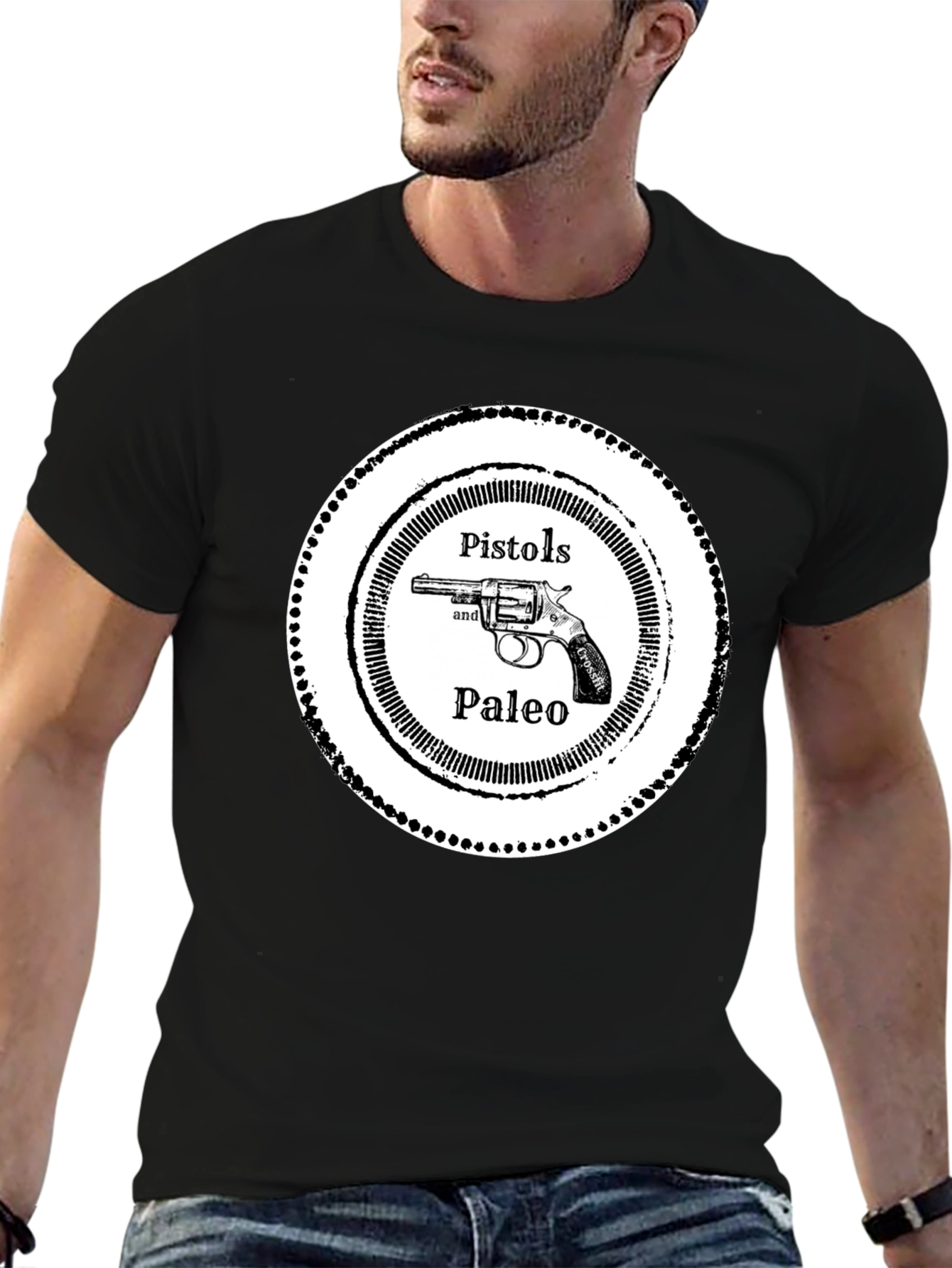 Pistols and Paleo Graphic Tee - Black