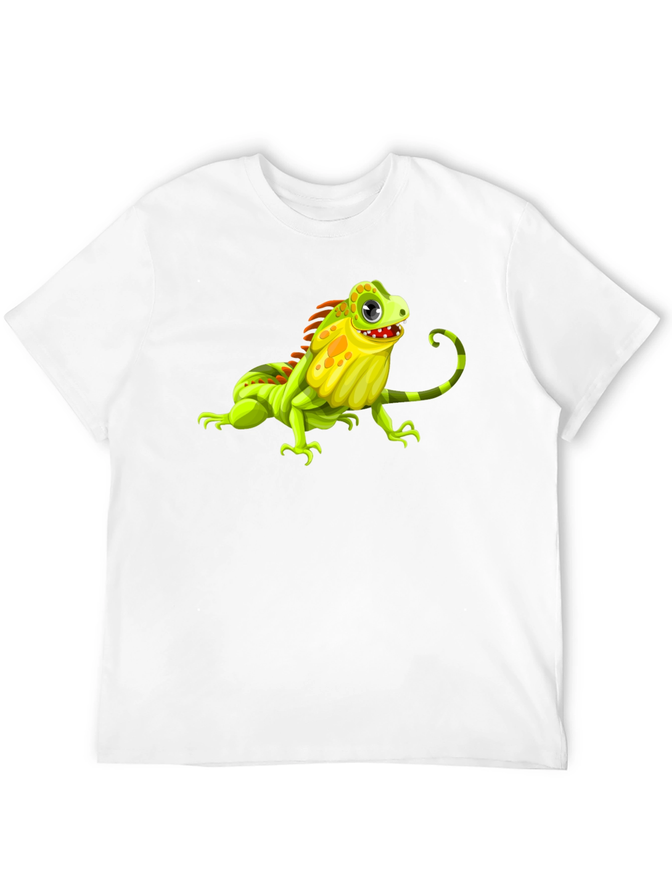 Iguana Graphic Print Black T-Shirt