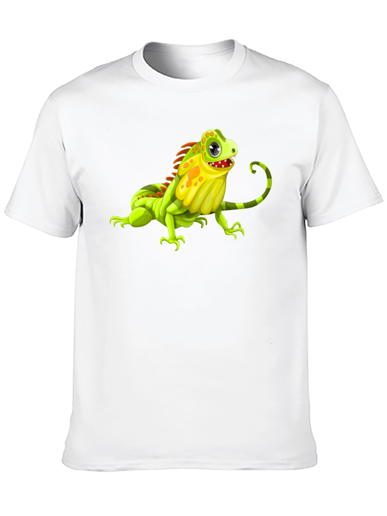 Iguana Graphic Print Black T-Shirt