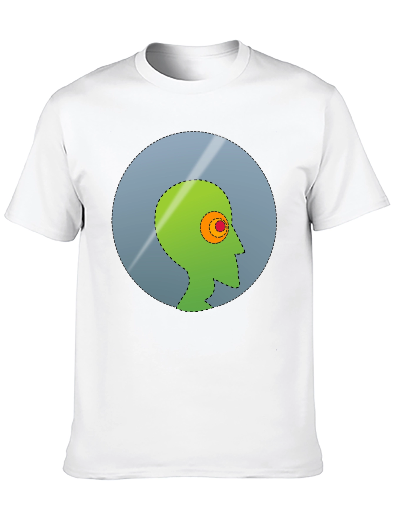 Abstract Head Graphic Tee - Stylish Mens Black T-Shirt