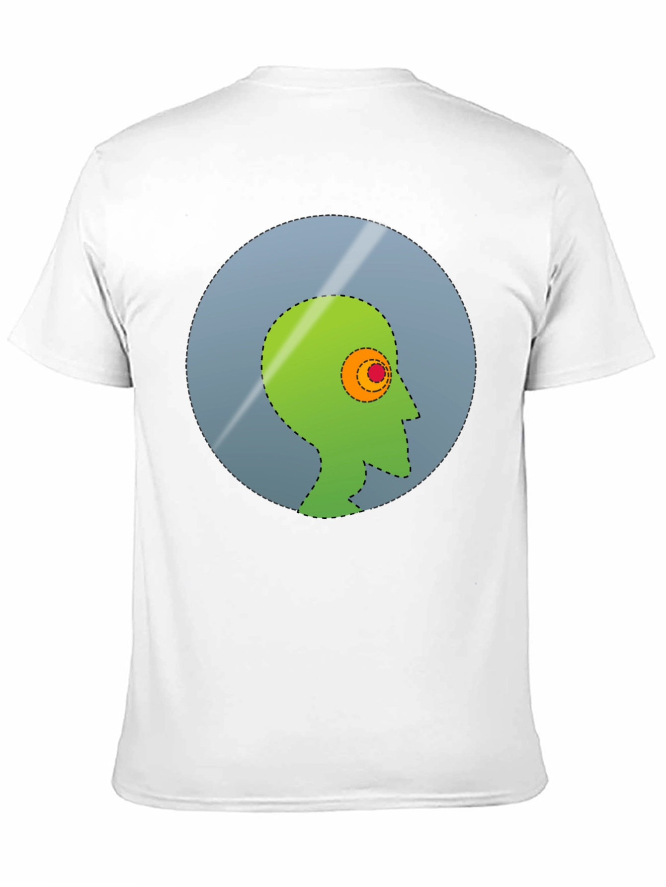Abstract Head Graphic Tee - Stylish Mens Black T-Shirt