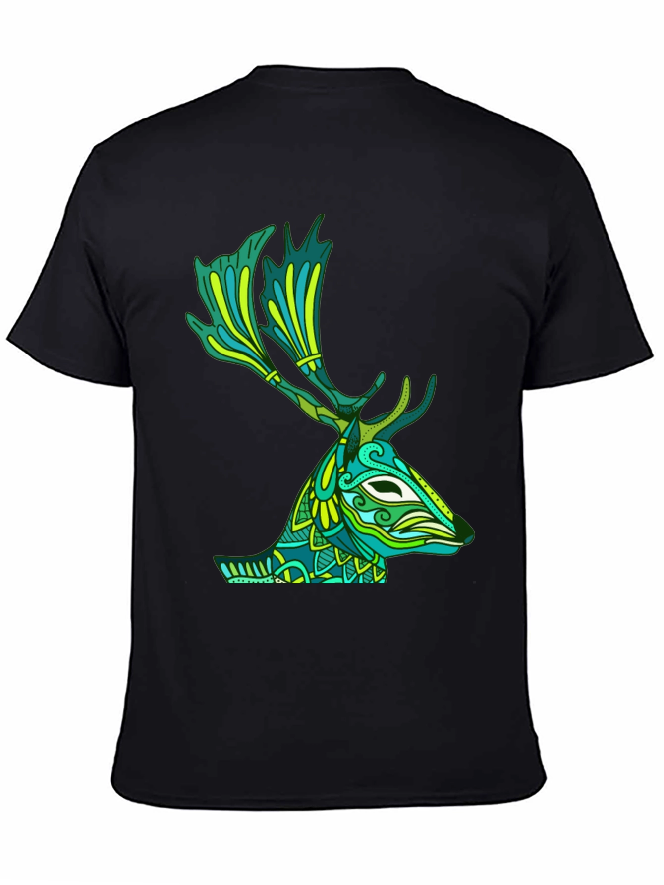 Deer Head Graphic Tee - Artistic Wildlife Design