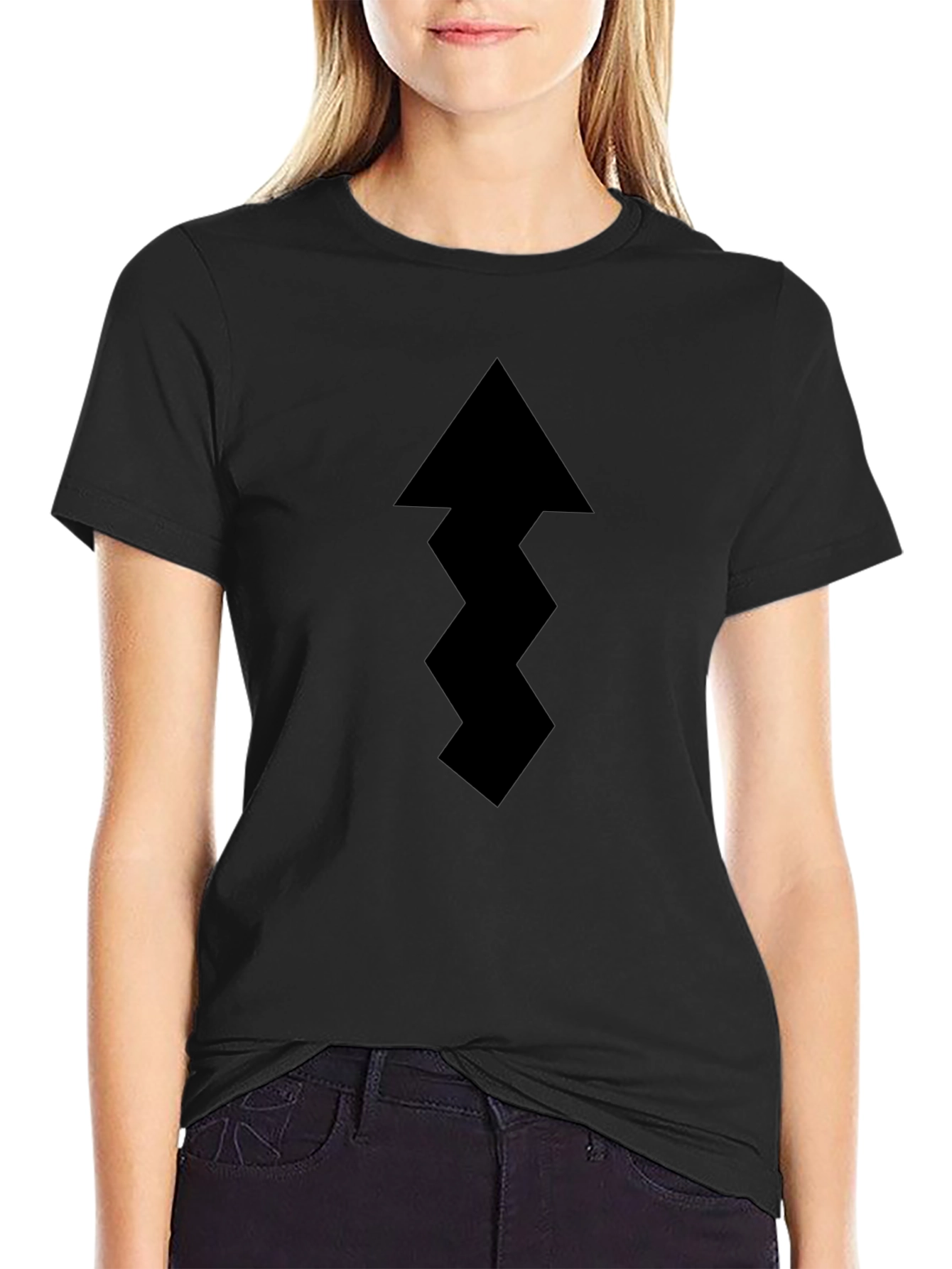 Mens Black Arrow Graphic Tee - Casual Style