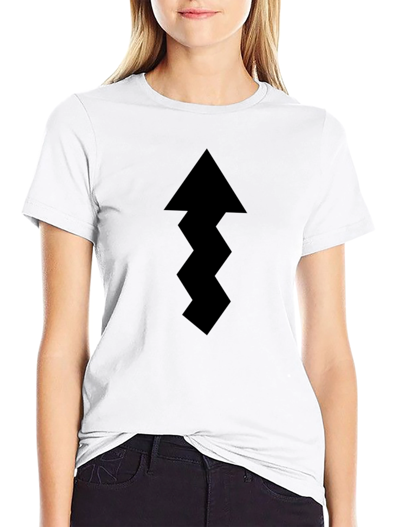 Mens Black Arrow Graphic Tee - Casual Style