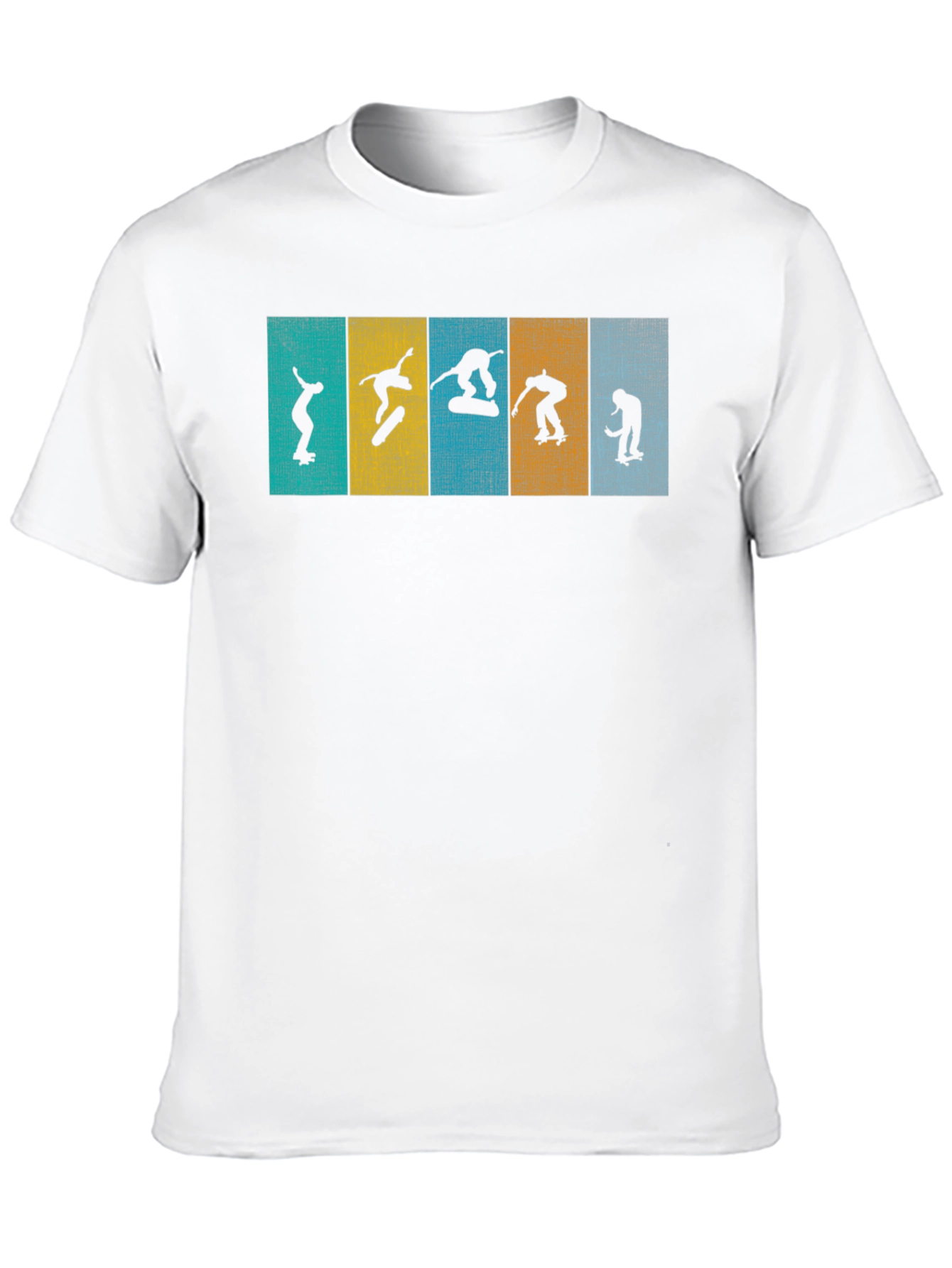 Skateboarder Silhouette Graphic Tee - Black