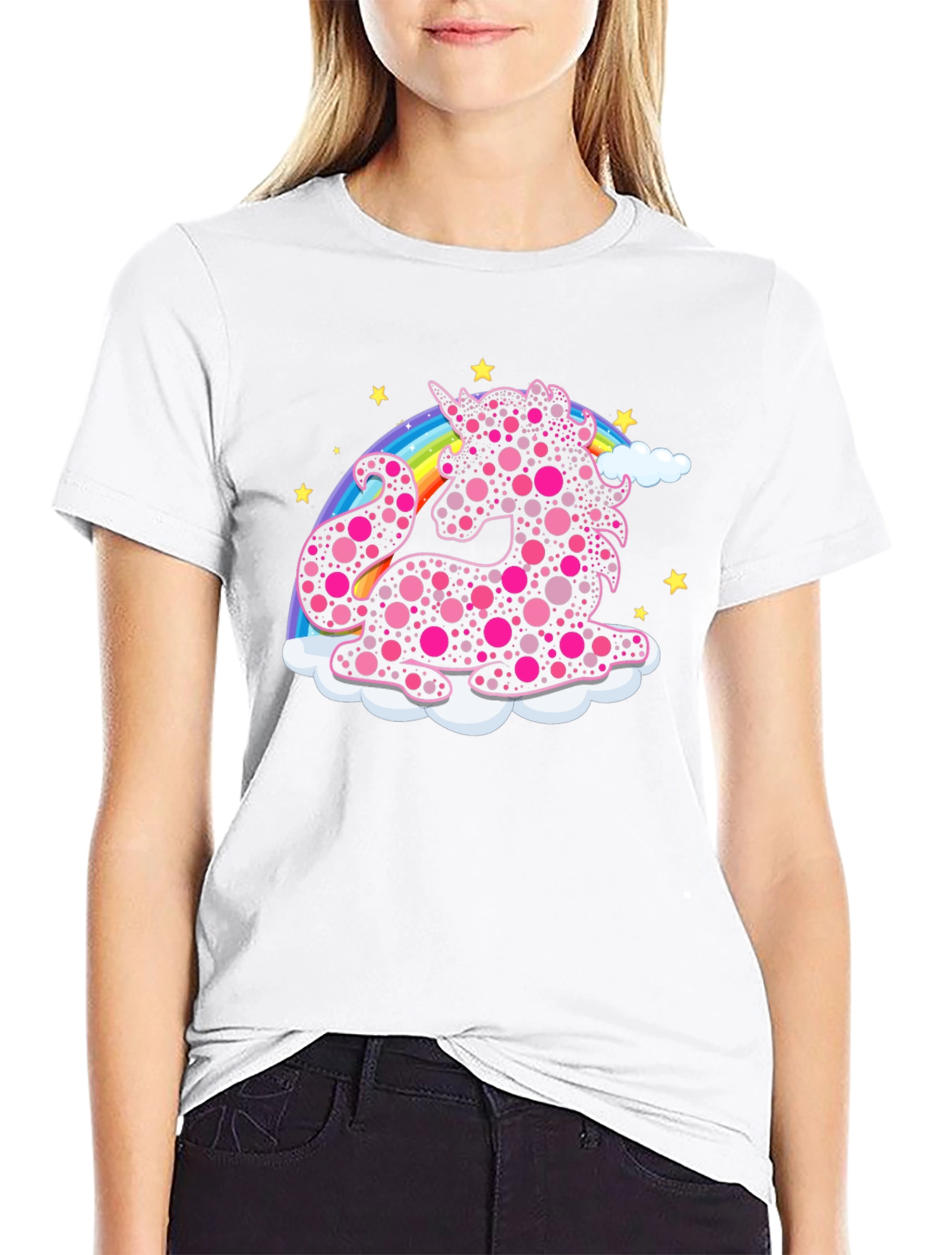 Unicorn Rainbow T-Shirt - Black