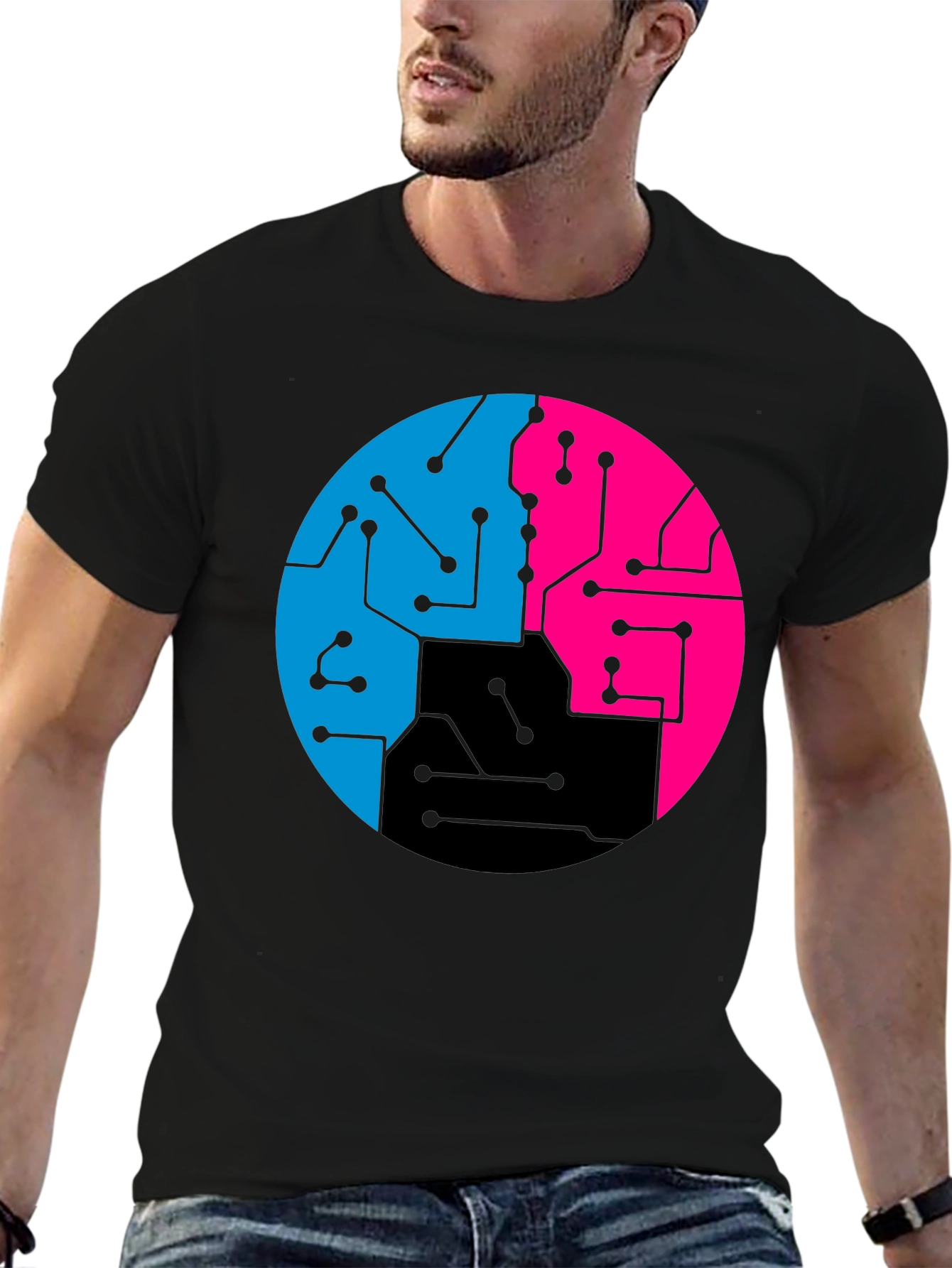 Tech Circuit Graphic Tee - Cool Geek Style