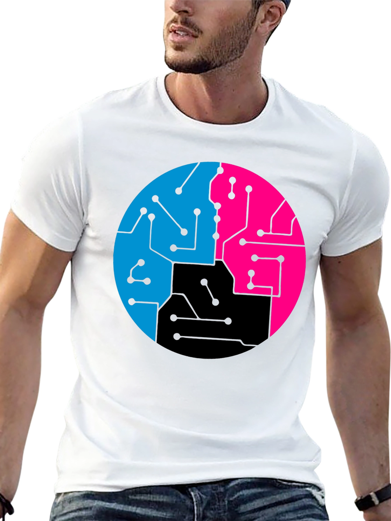 Tech Circuit Graphic Tee - Cool Geek Style