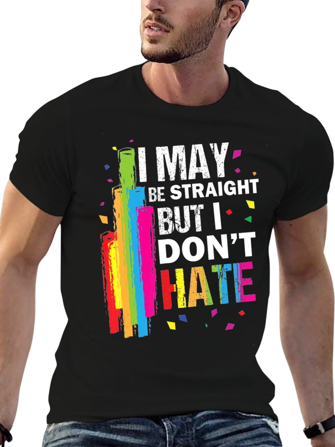 I May Be Straight Pride Rainbow T-Shirt