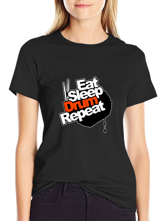 Eat Sleep Drum Repeat Graphic T-Shirt