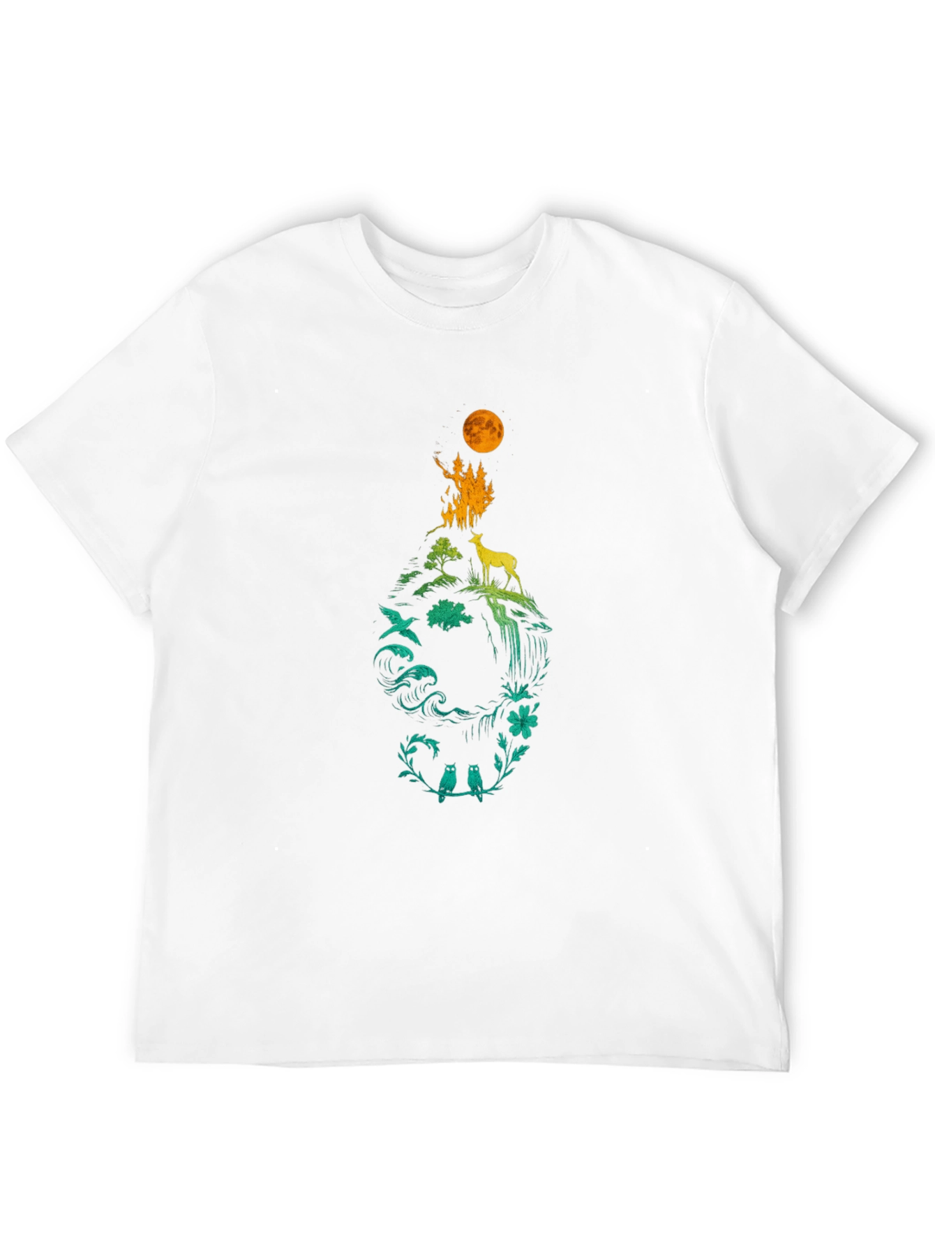 Nature Silhouette Graphic Tee - Eco Friendly Design