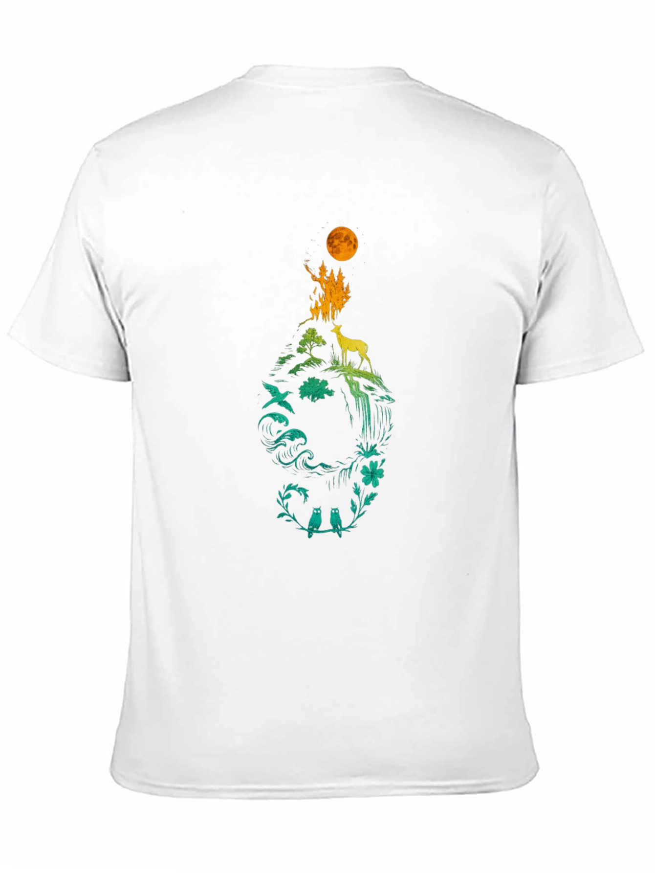 Nature Silhouette Graphic Tee - Eco Friendly Design