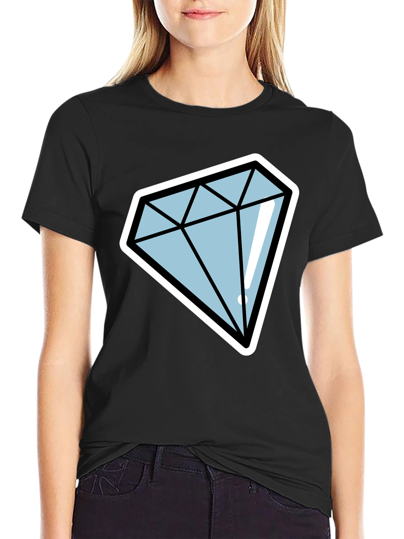 Diamond Graphic Black T-Shirt