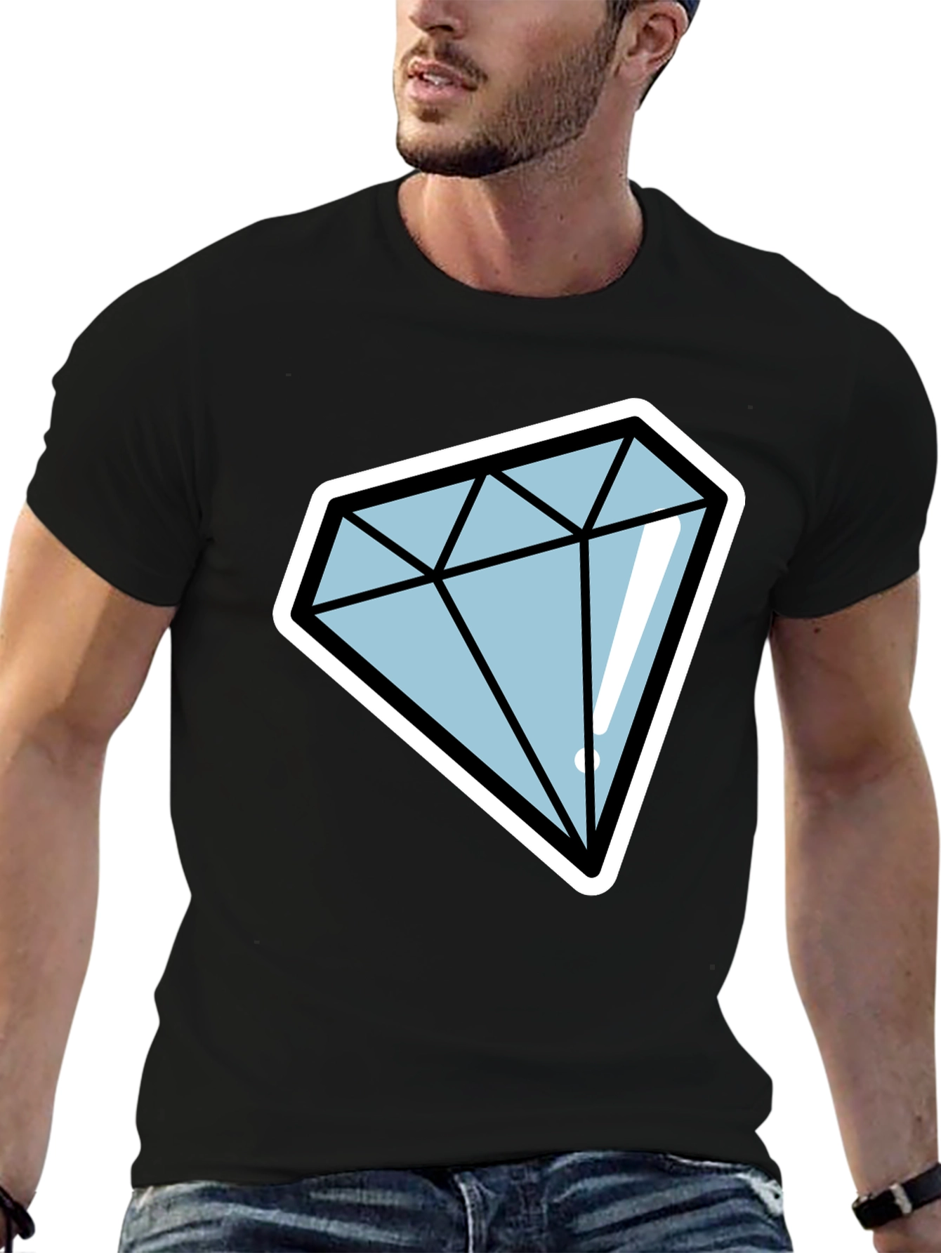 Diamond Graphic Black T-Shirt