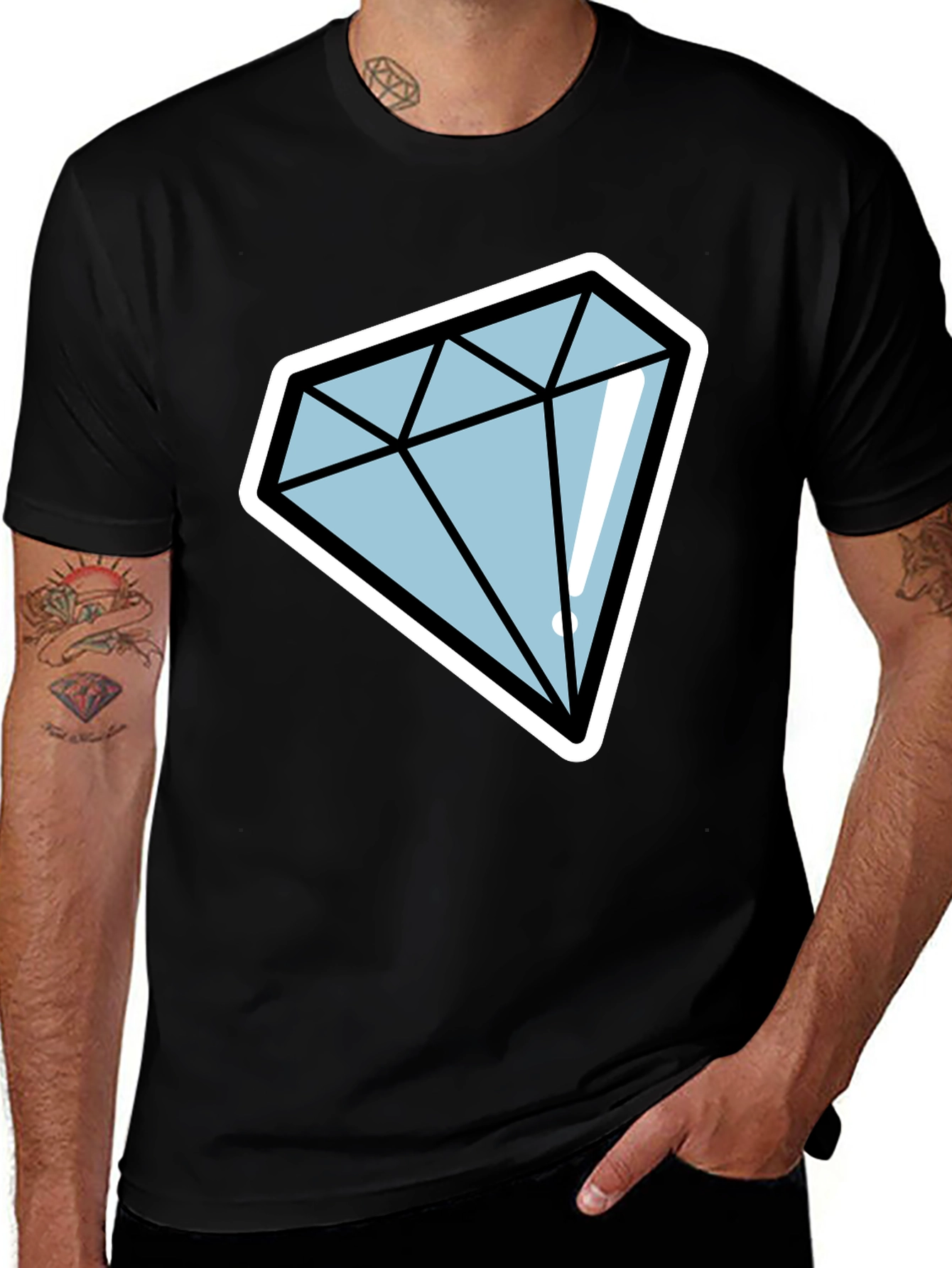 Diamond Graphic Black T-Shirt