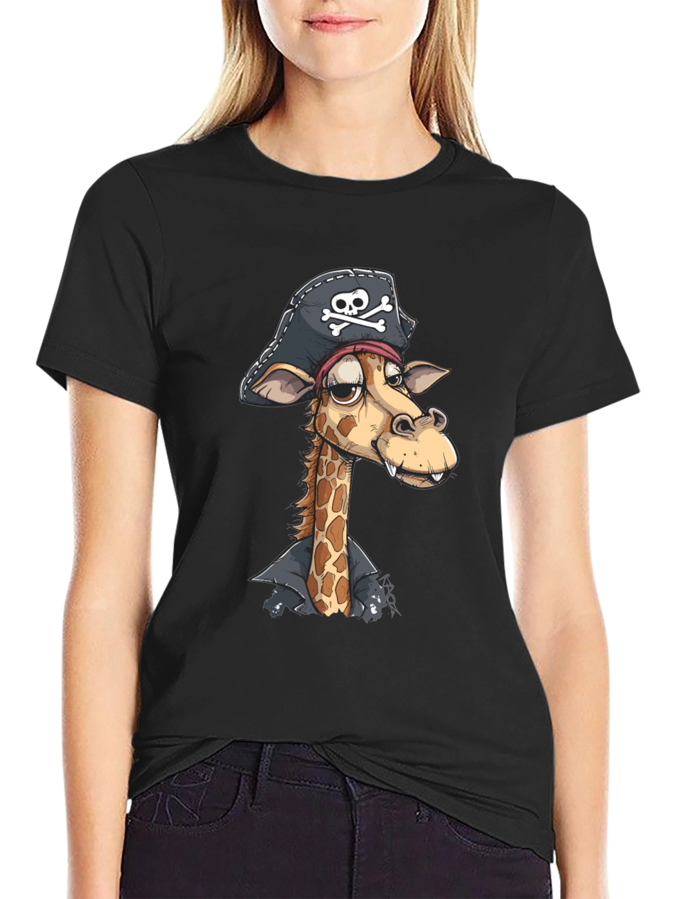 Pirate Giraffe Graphic T-Shirt