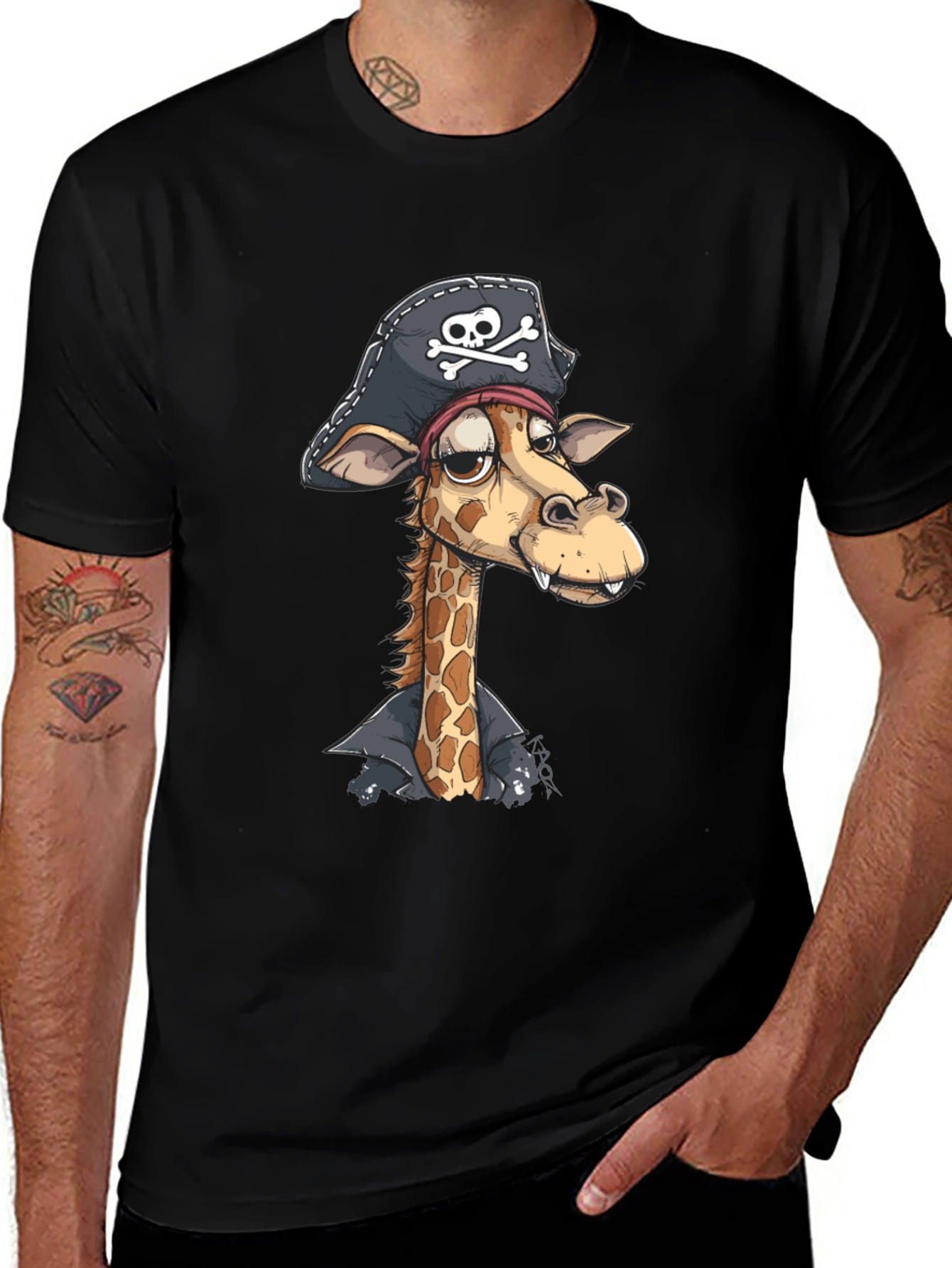 Pirate Giraffe Graphic T-Shirt
