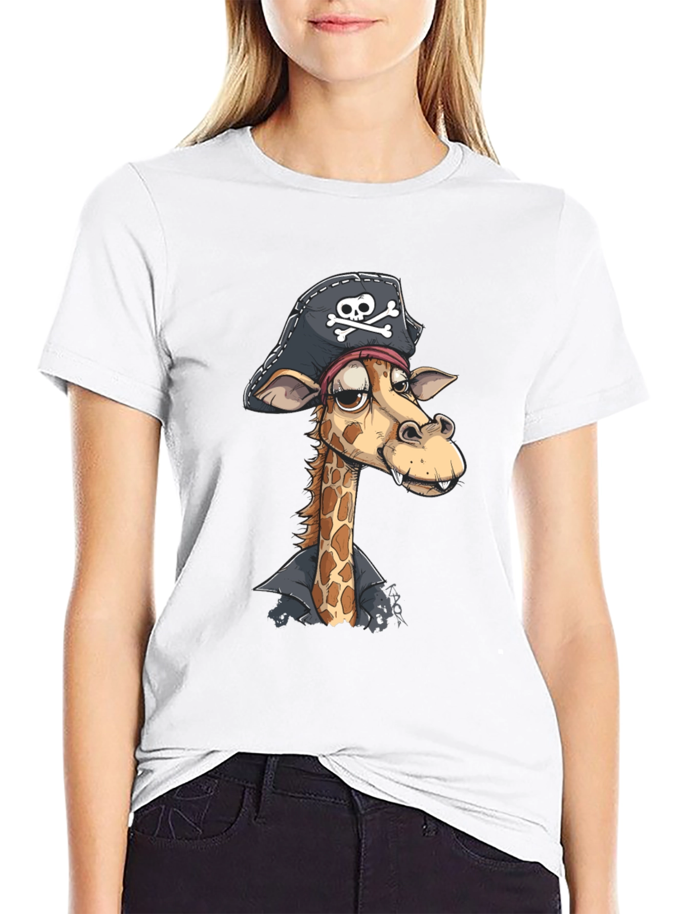 Pirate Giraffe Graphic T-Shirt