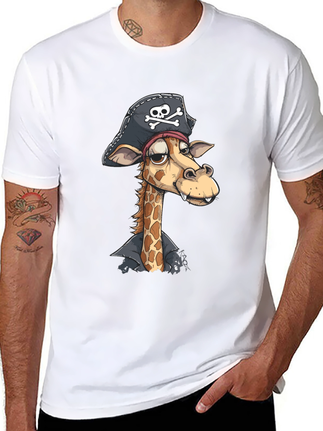 Pirate Giraffe Graphic T-Shirt