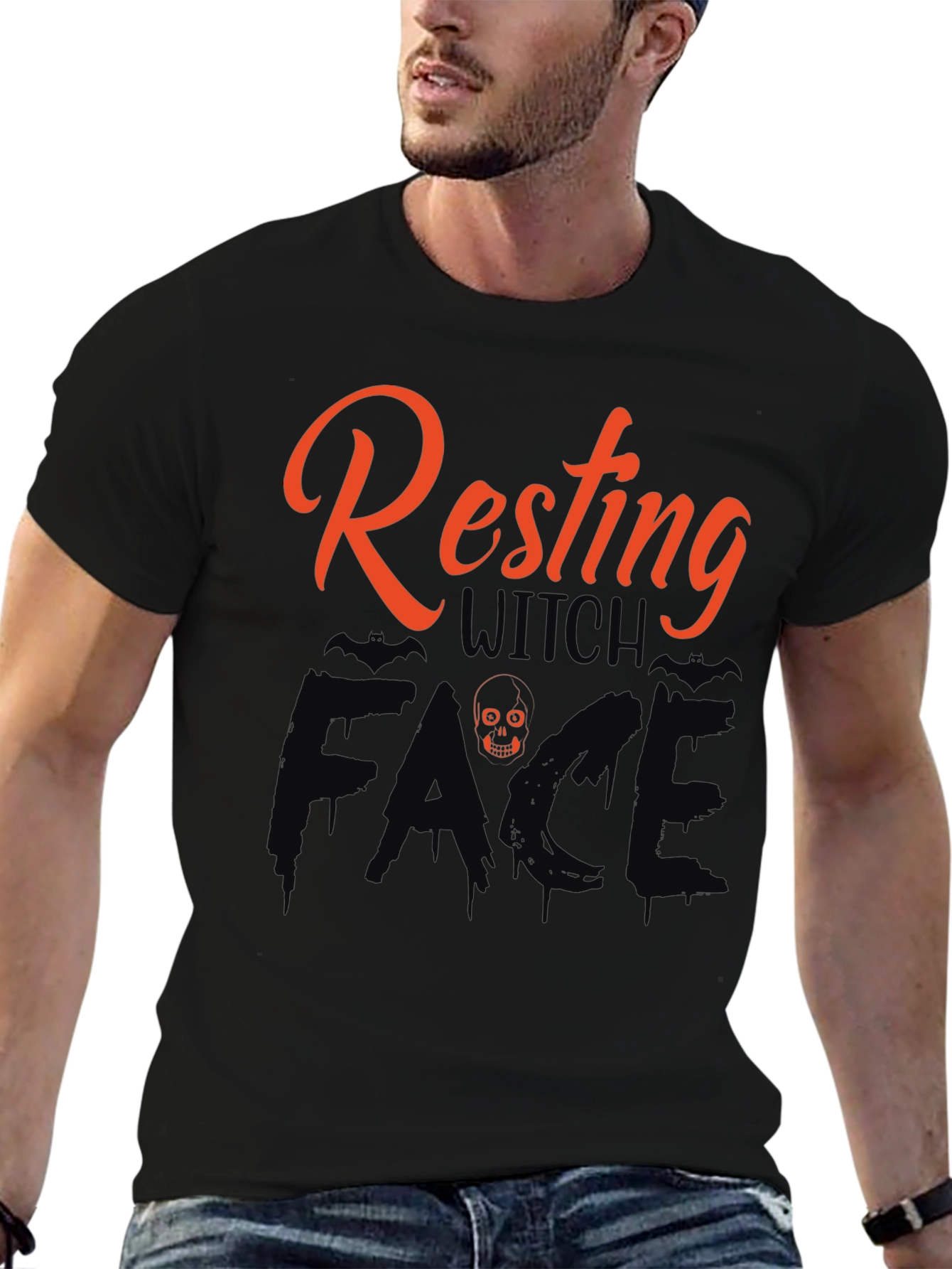 Resting Witch Face Graphic T-Shirt