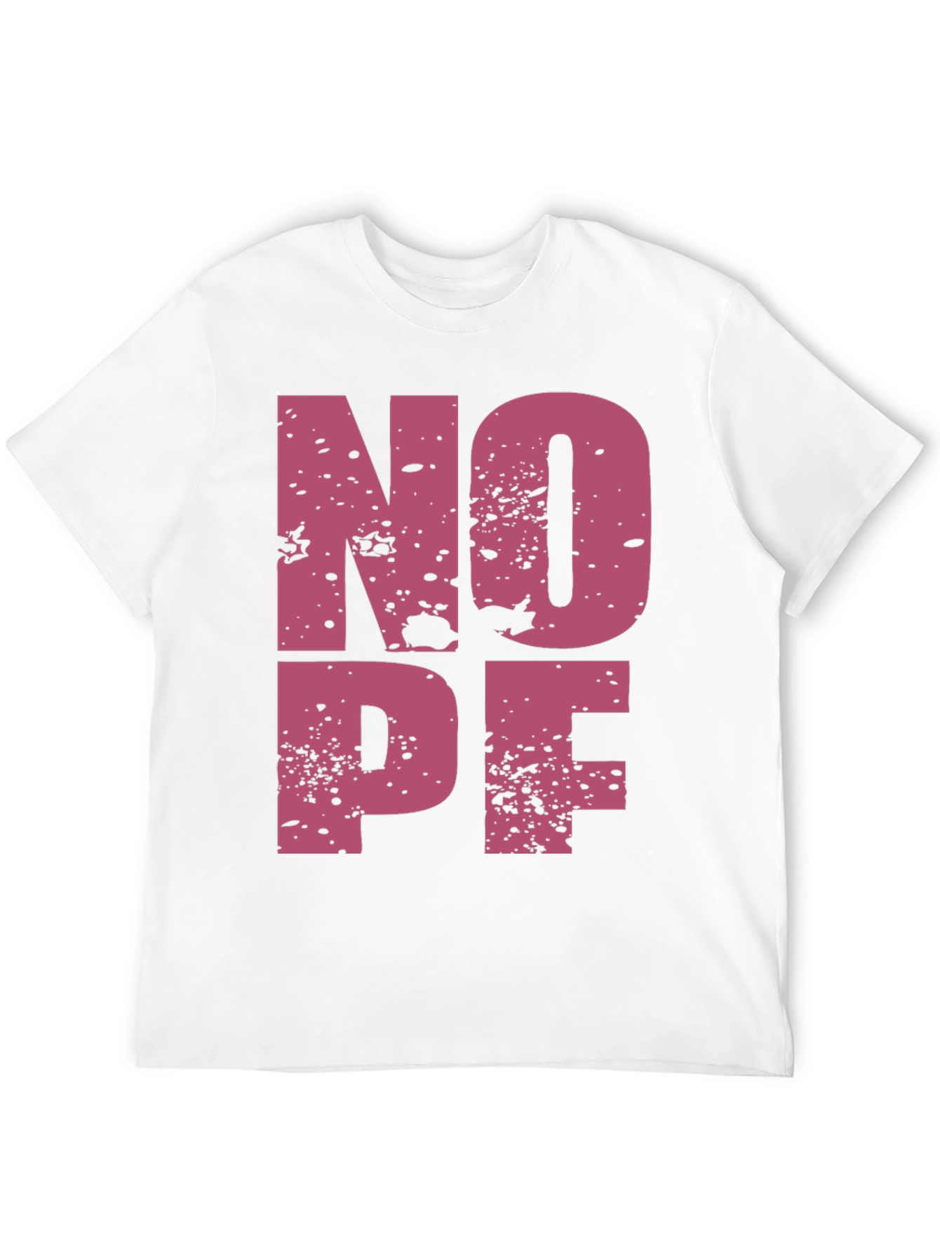 NOPE Graphic T-Shirt - Casual Crew Neck Tee