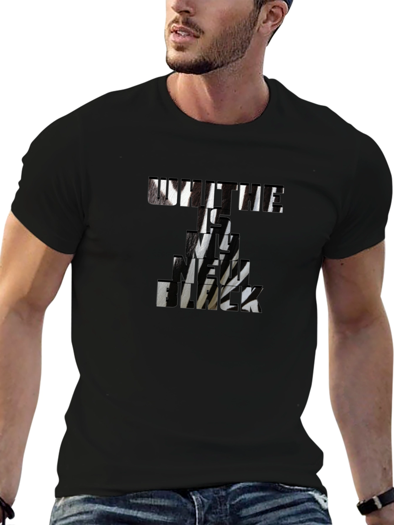 Untie Me Funny Graphic Print Black T-Shirt