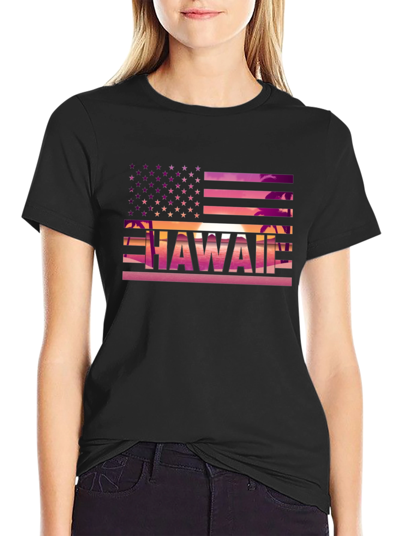 Hawaii American Flag T-Shirt