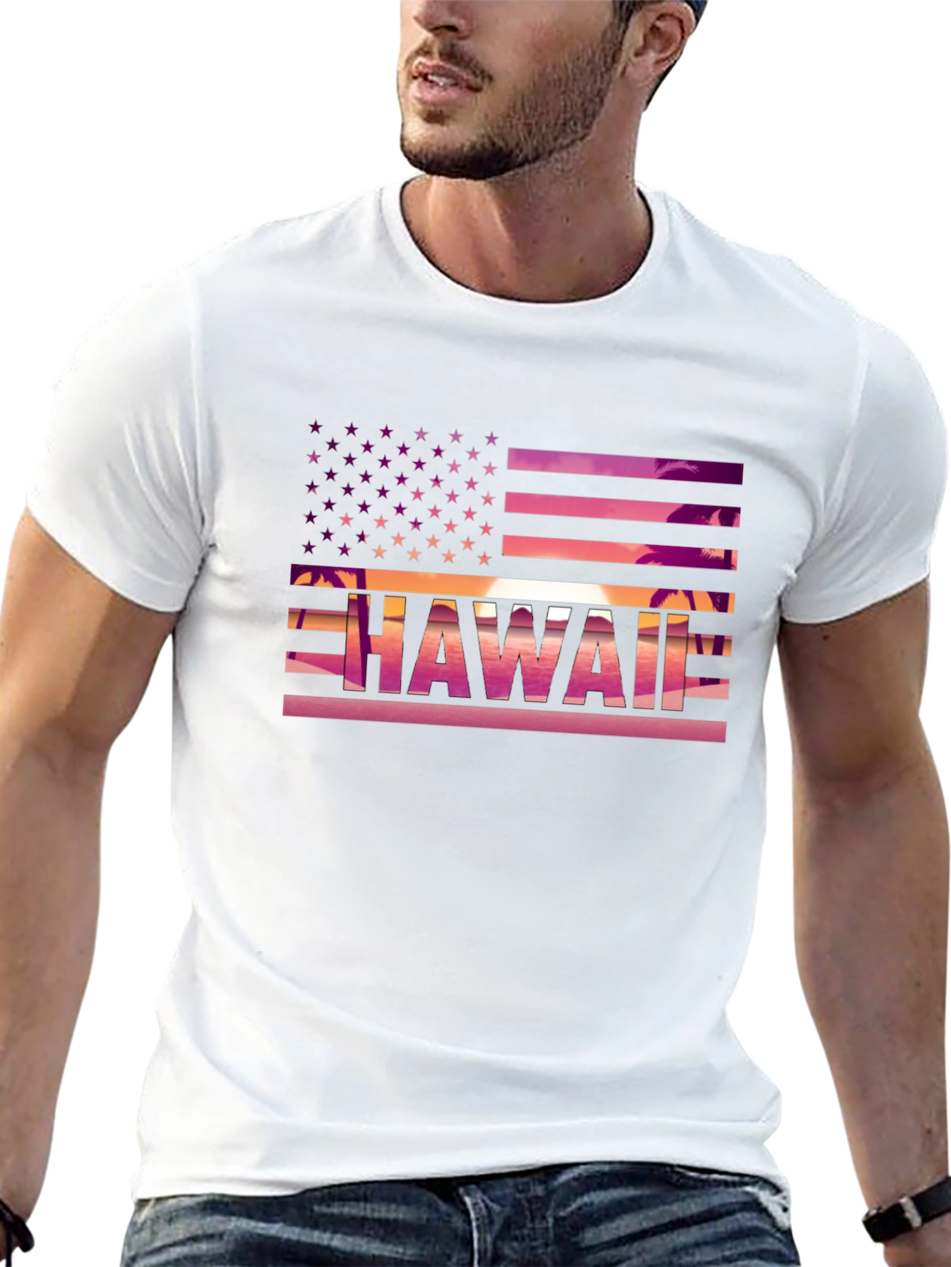 Hawaii American Flag T-Shirt