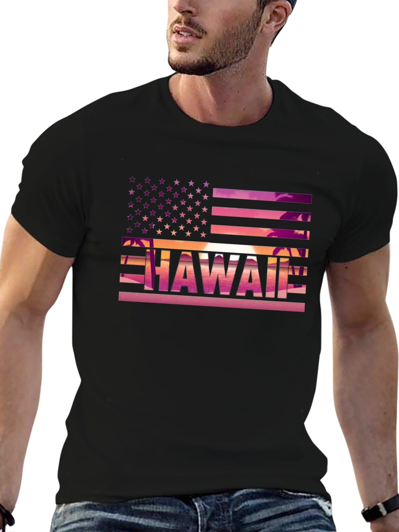 Hawaii American Flag T-Shirt